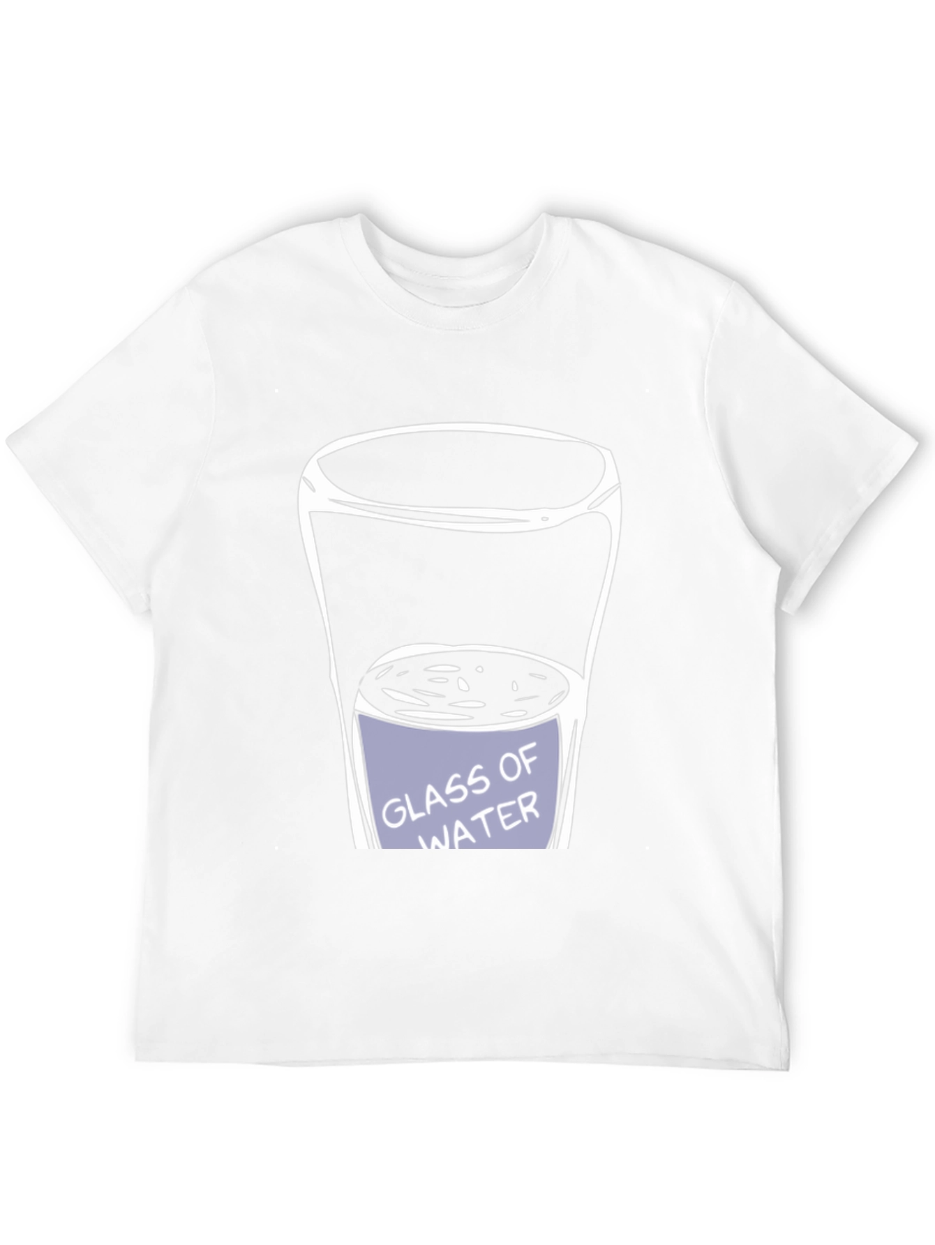 Black Glass of Water Graphic Tee - Unisex Black Cotton T-Shirt view 12