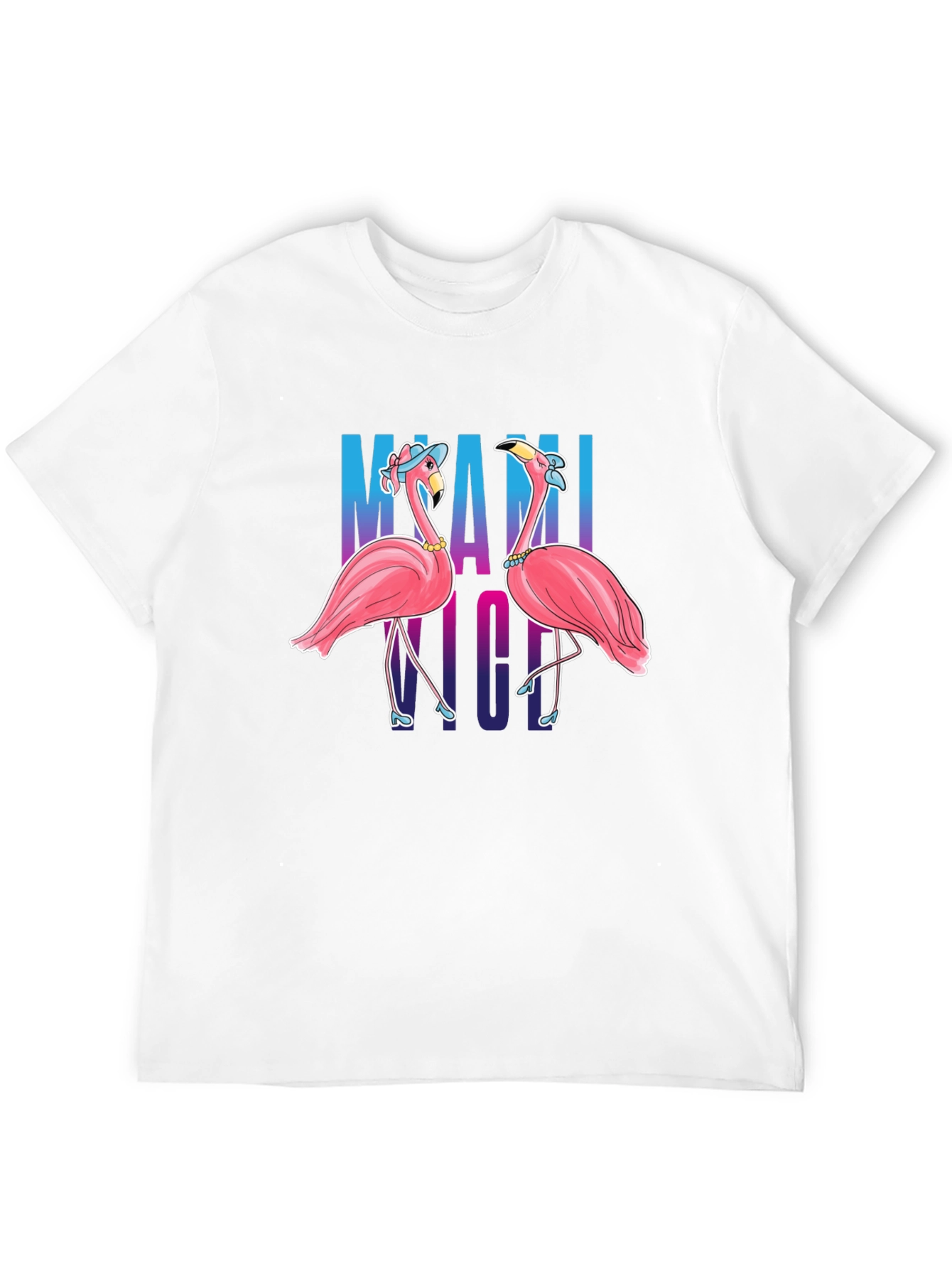 Black Miami Nights Flamingo T-Shirt view 12