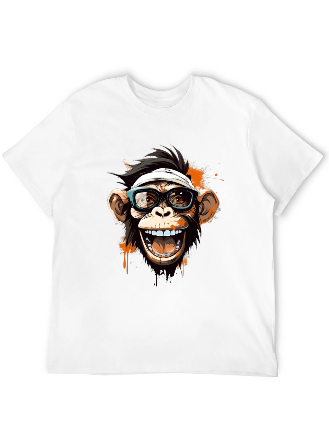 Black Funny Monkey Graphic Tee view 12