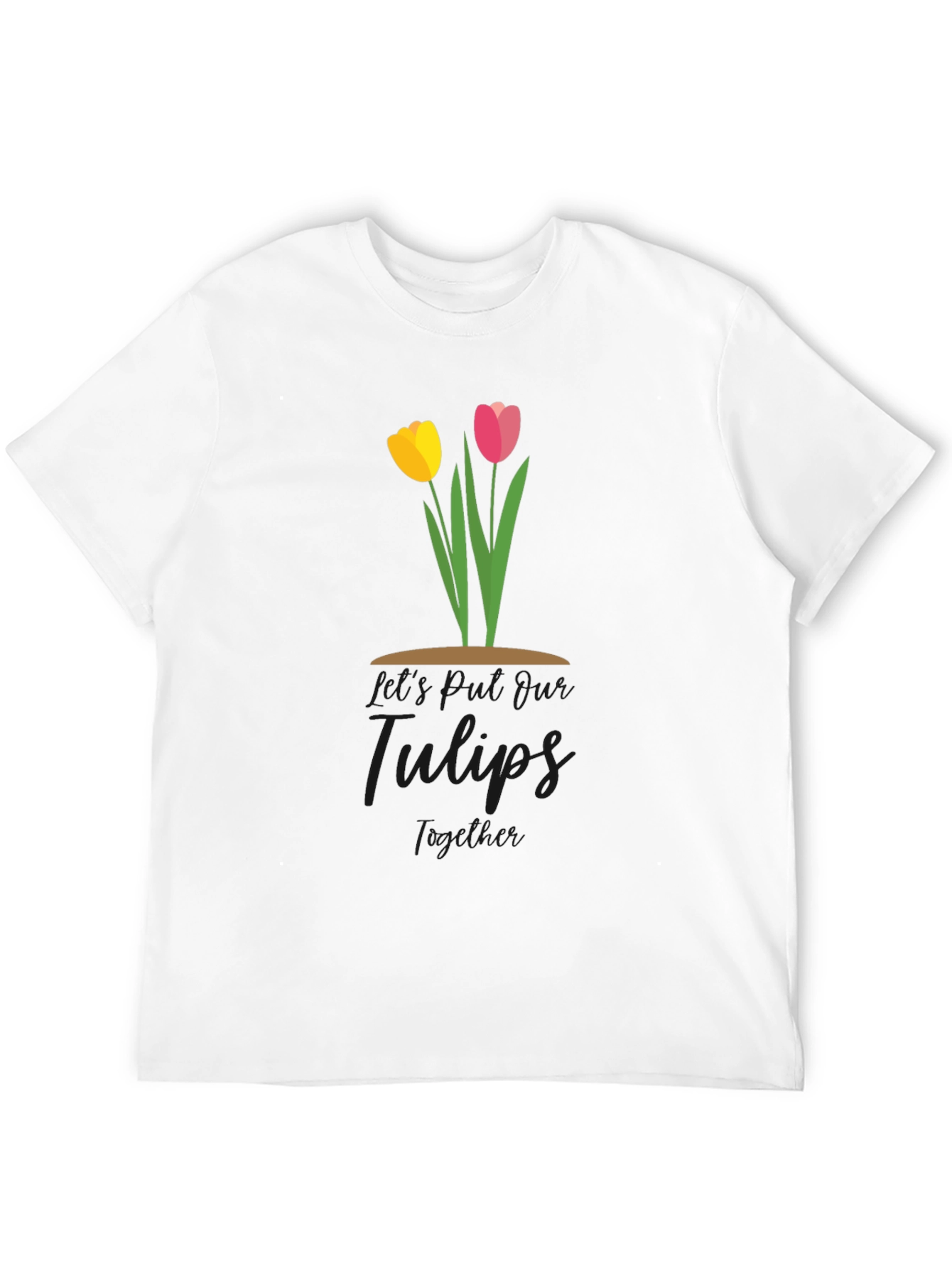 Black Tulips Together Black T-Shirt view 12