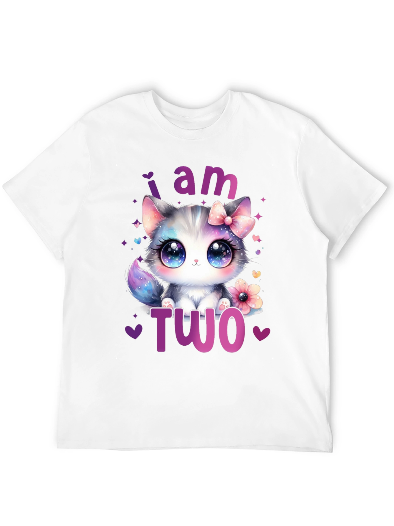 I am Two Cute Kitten Birthday T-Shirt - 12