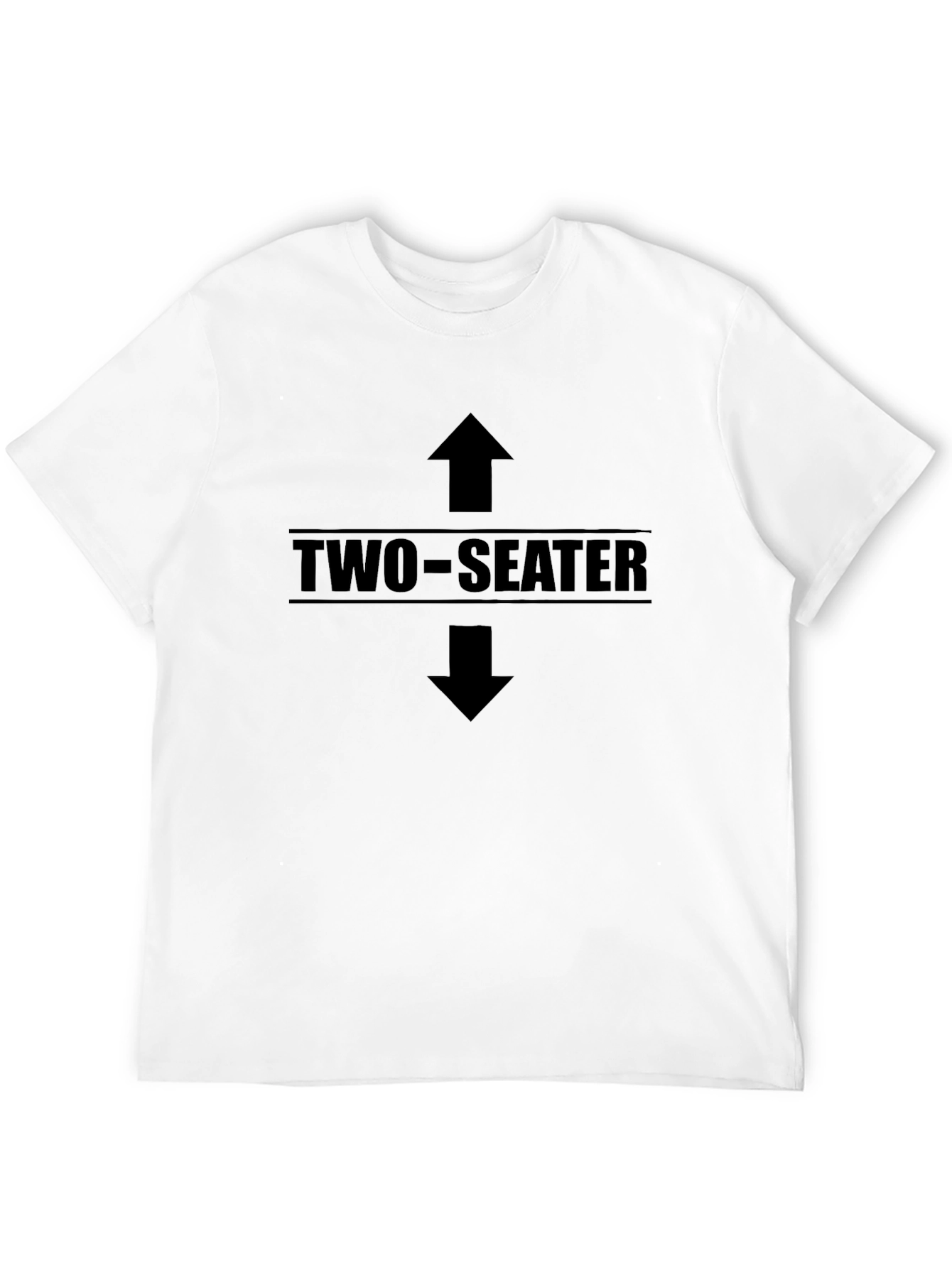 Black Two-Seater Graphic Tee - Black Cotton Casual T-Shirt view 12