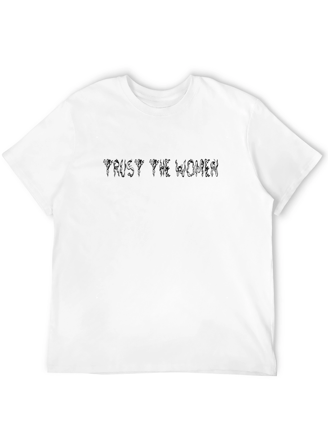 Black Trust The Women Graphic Tee - Black Cotton T-Shirt view 12