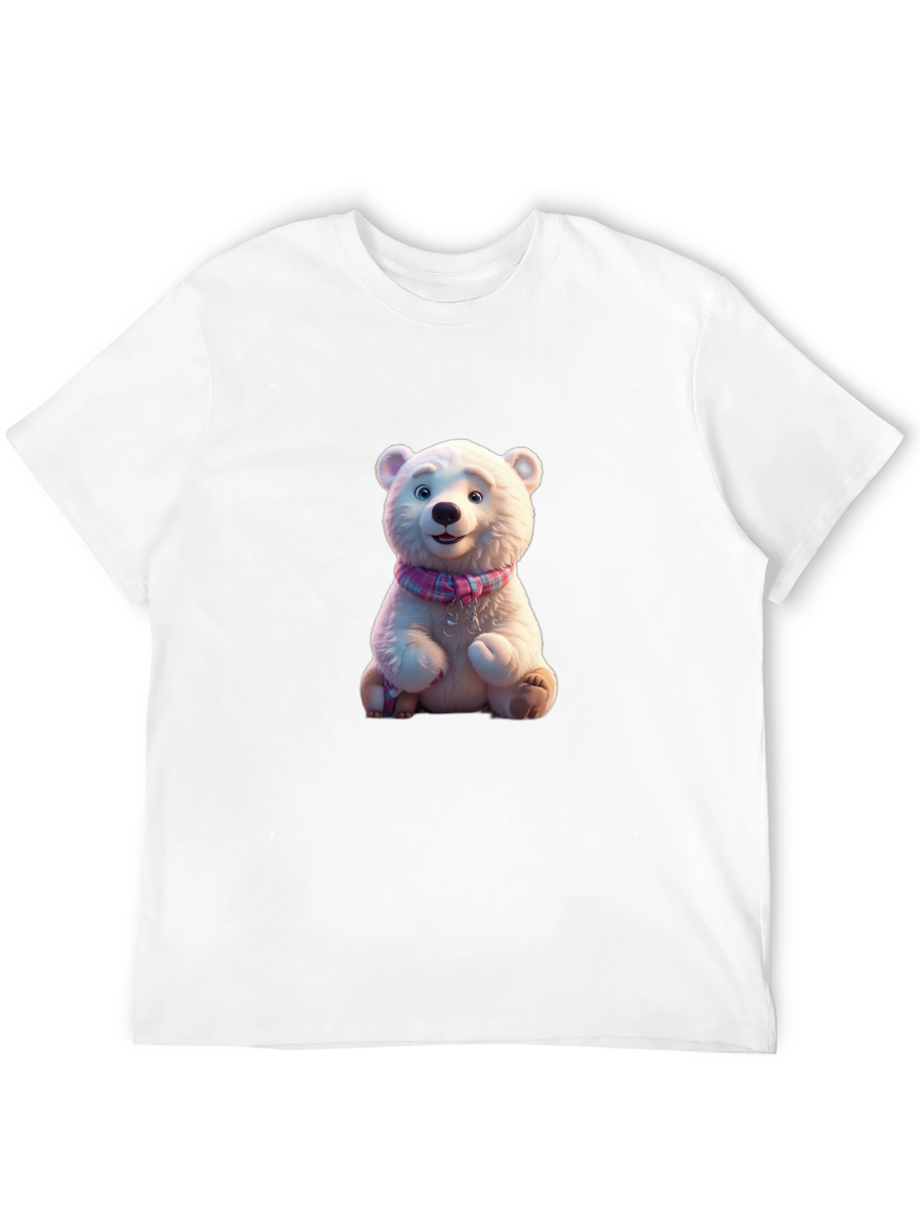 Black Cute Polar Bear T-Shirt view 12