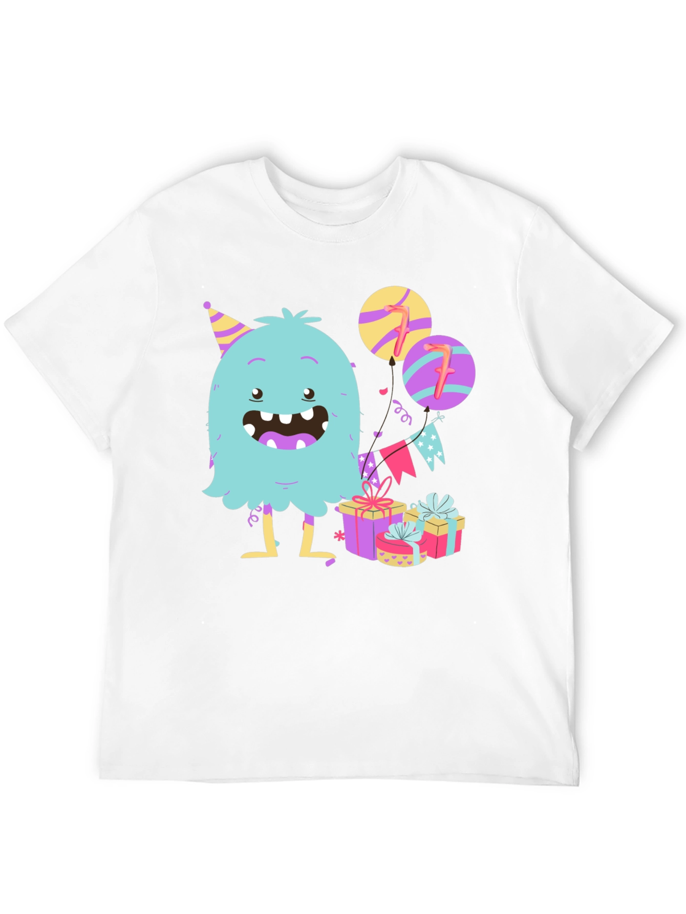 Black Birthday Monster Graphic Tee - 7th Birthday! view 12