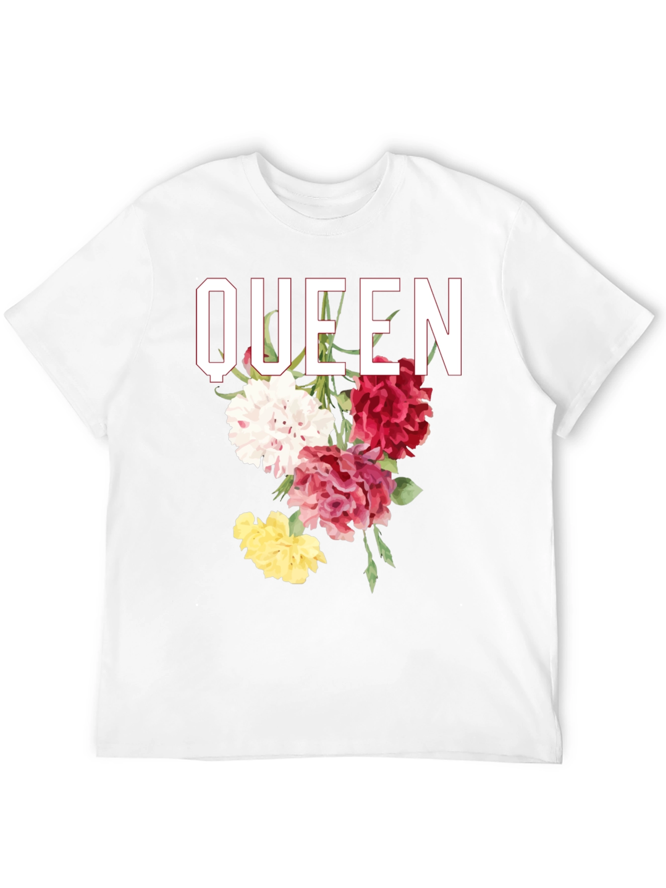 Black Queen Floral Graphic T-Shirt view 12