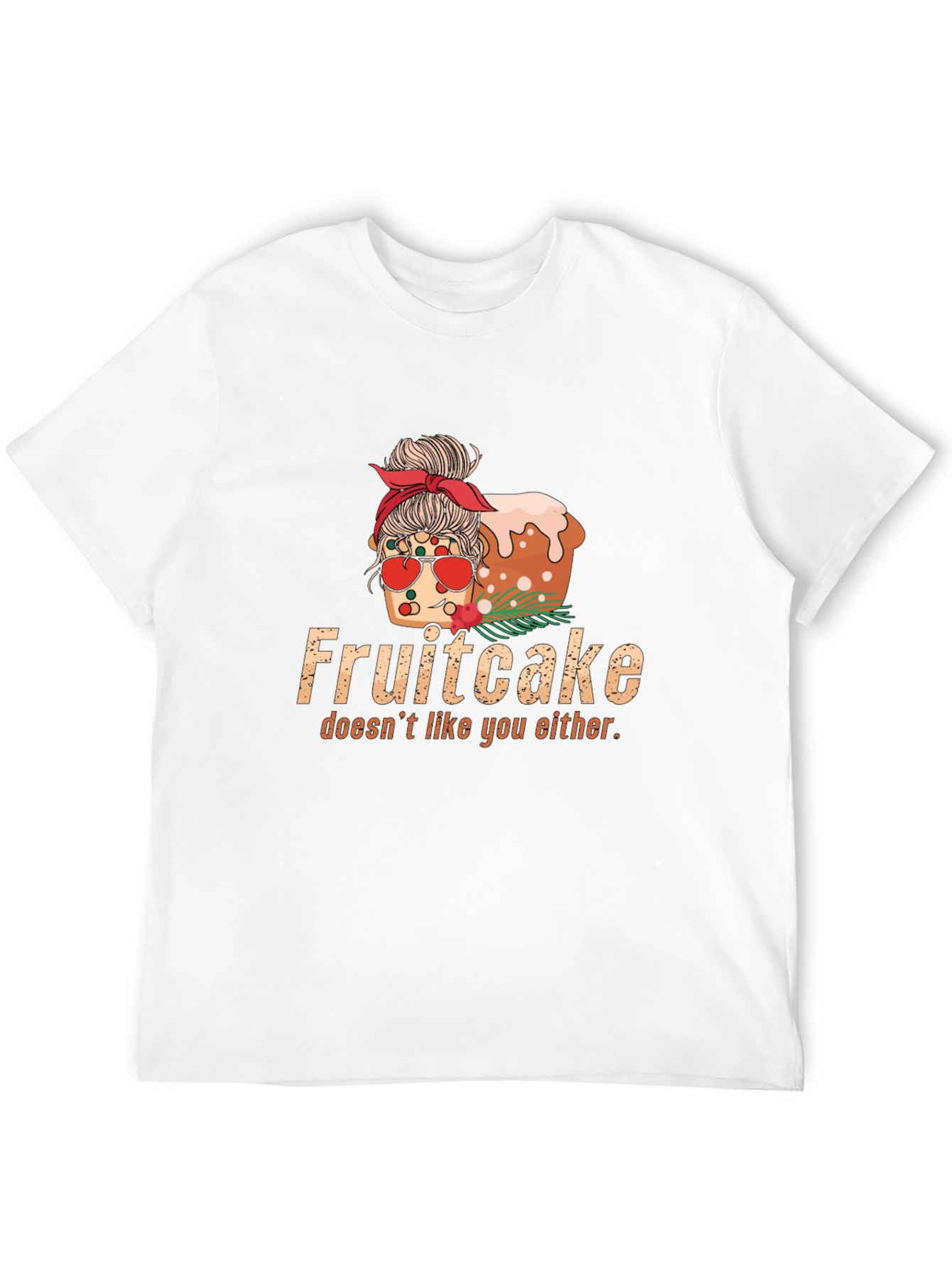 Black Fruitcake Graphic Tee - Funny Holiday Shirt view 12
