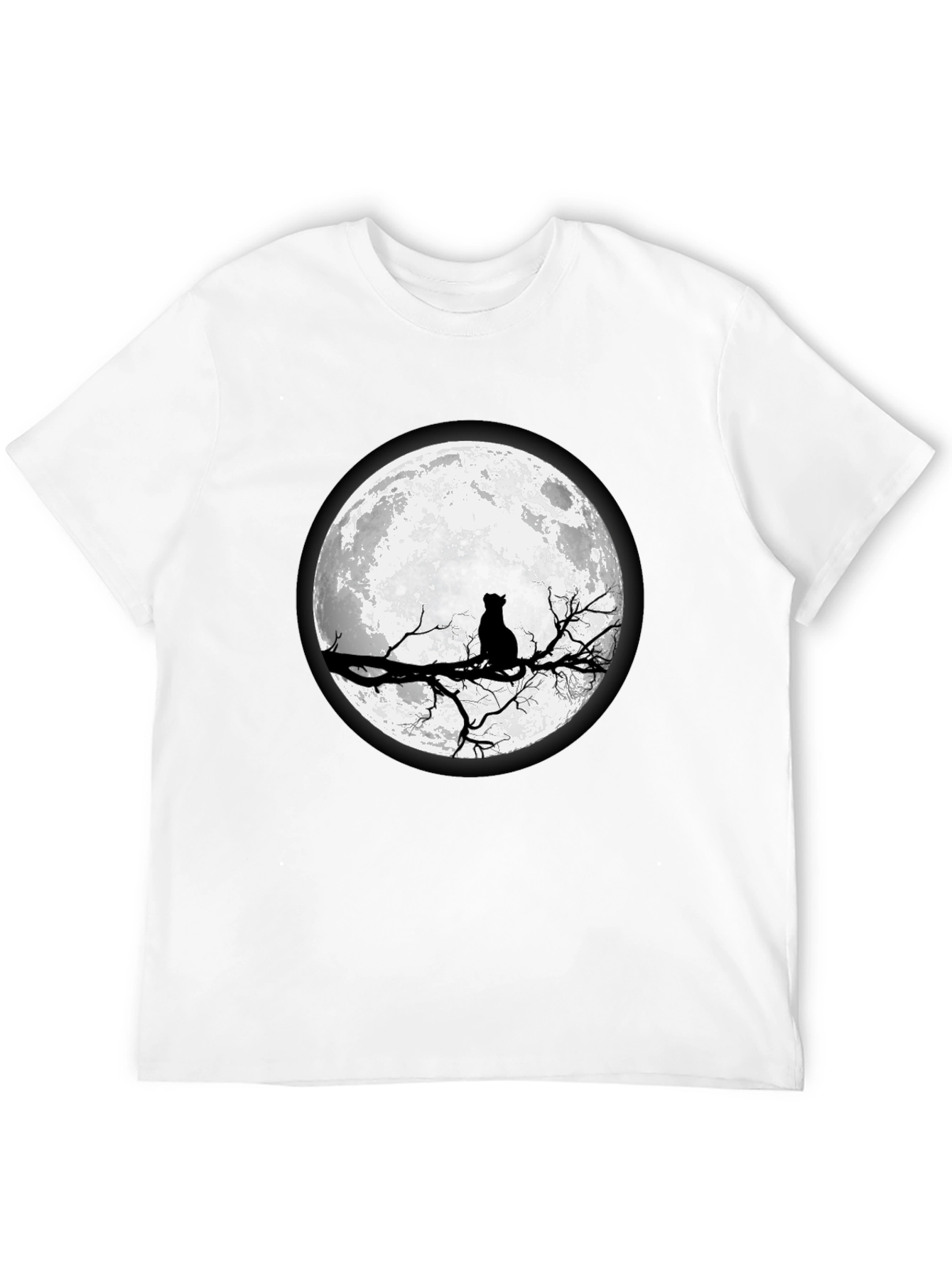 Black Black Cat Moon T-Shirt view 12