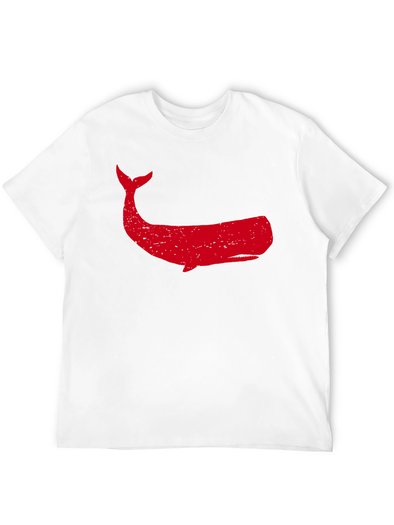 Black Red Whale Graphic Tee - Black Cotton T-Shirt view 12