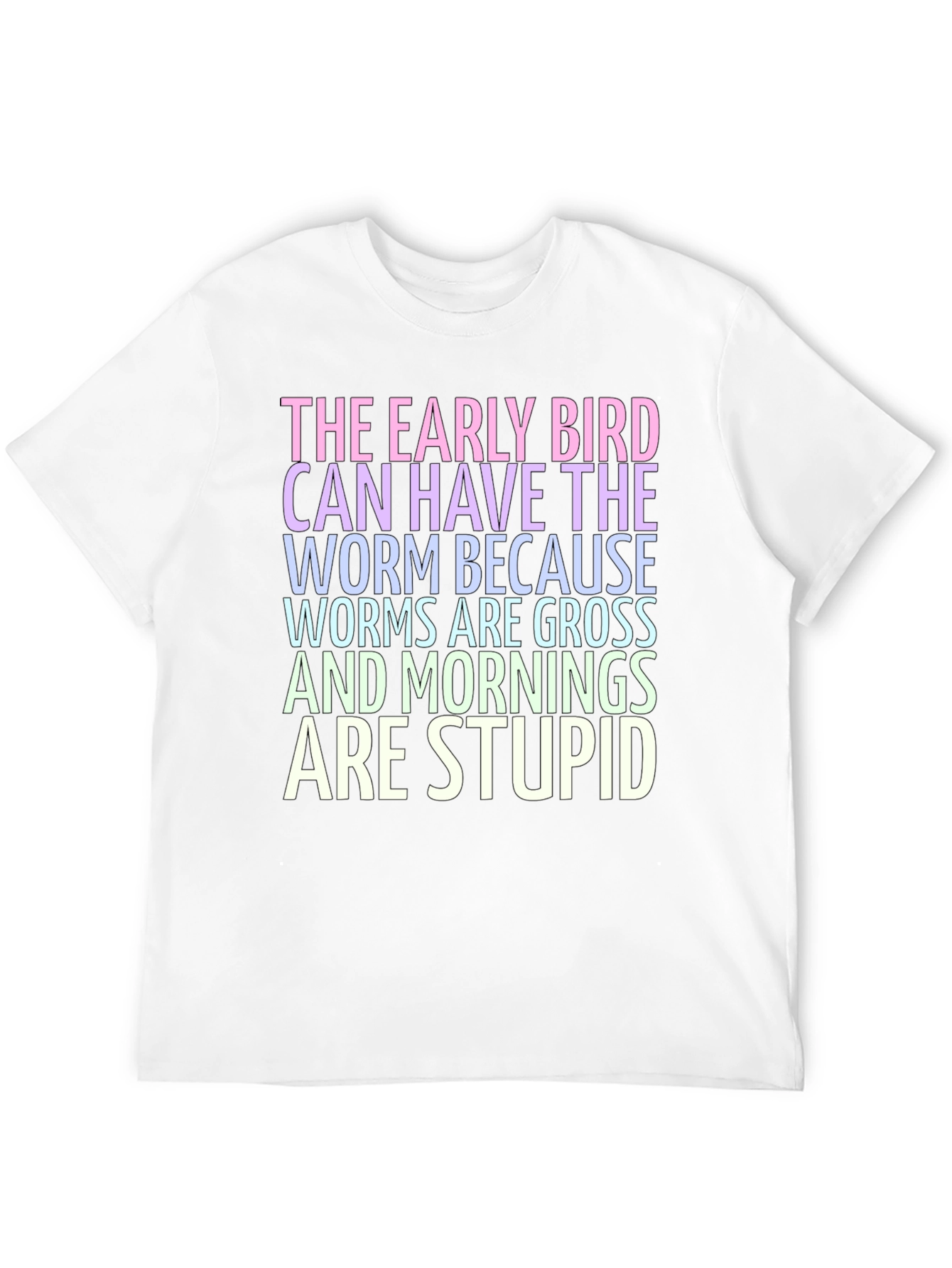 Black The Early Bird T-Shirt - Worms are Gross! view 12