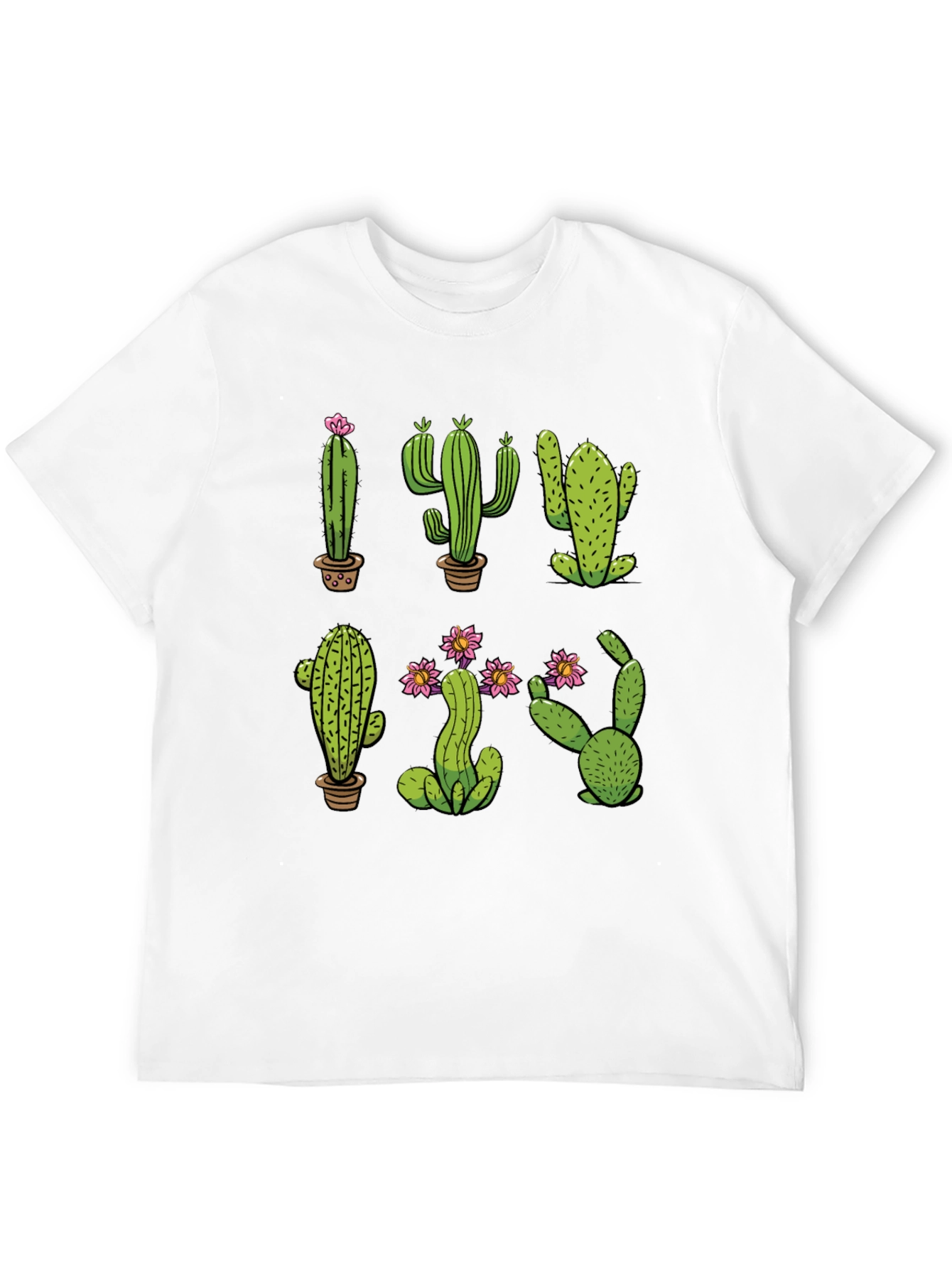 Black Cactus Graphic Print Black T-Shirt view 12
