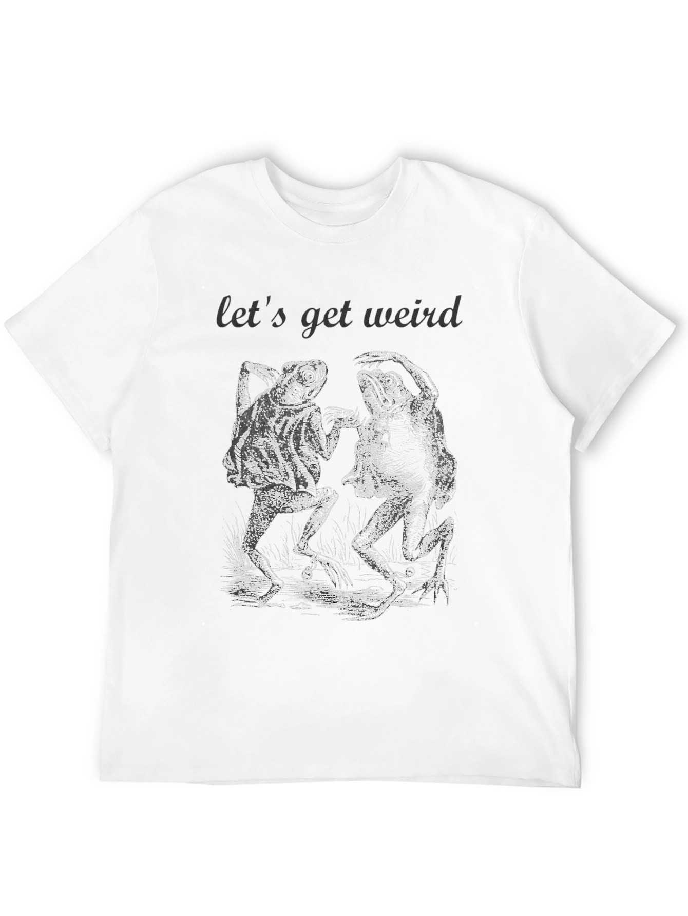 Black Let's Get Weird Frogs Graphic Tee view 12