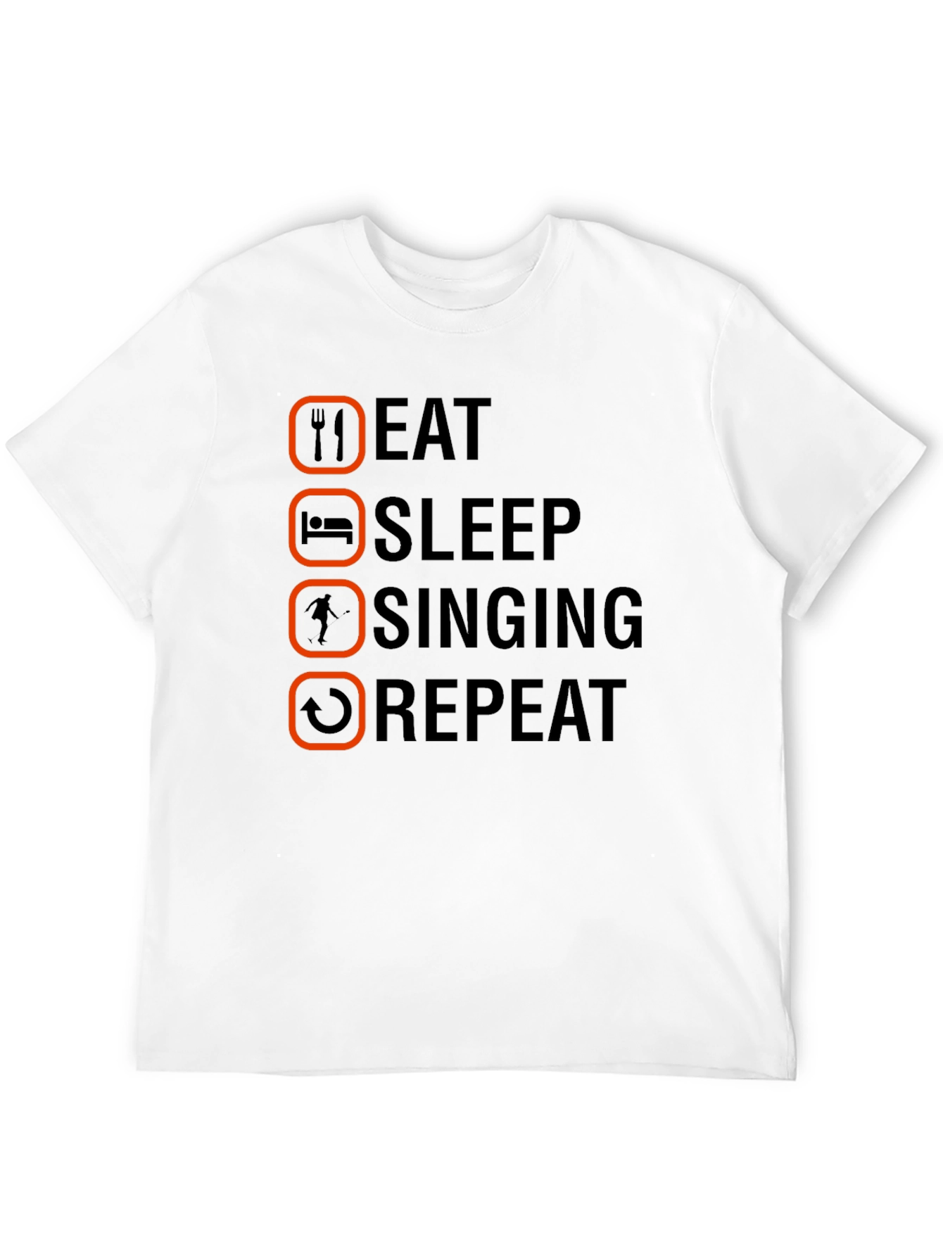 Black Eat Sleep Singing Repeat T-Shirt - Singer's Life Tee view 12