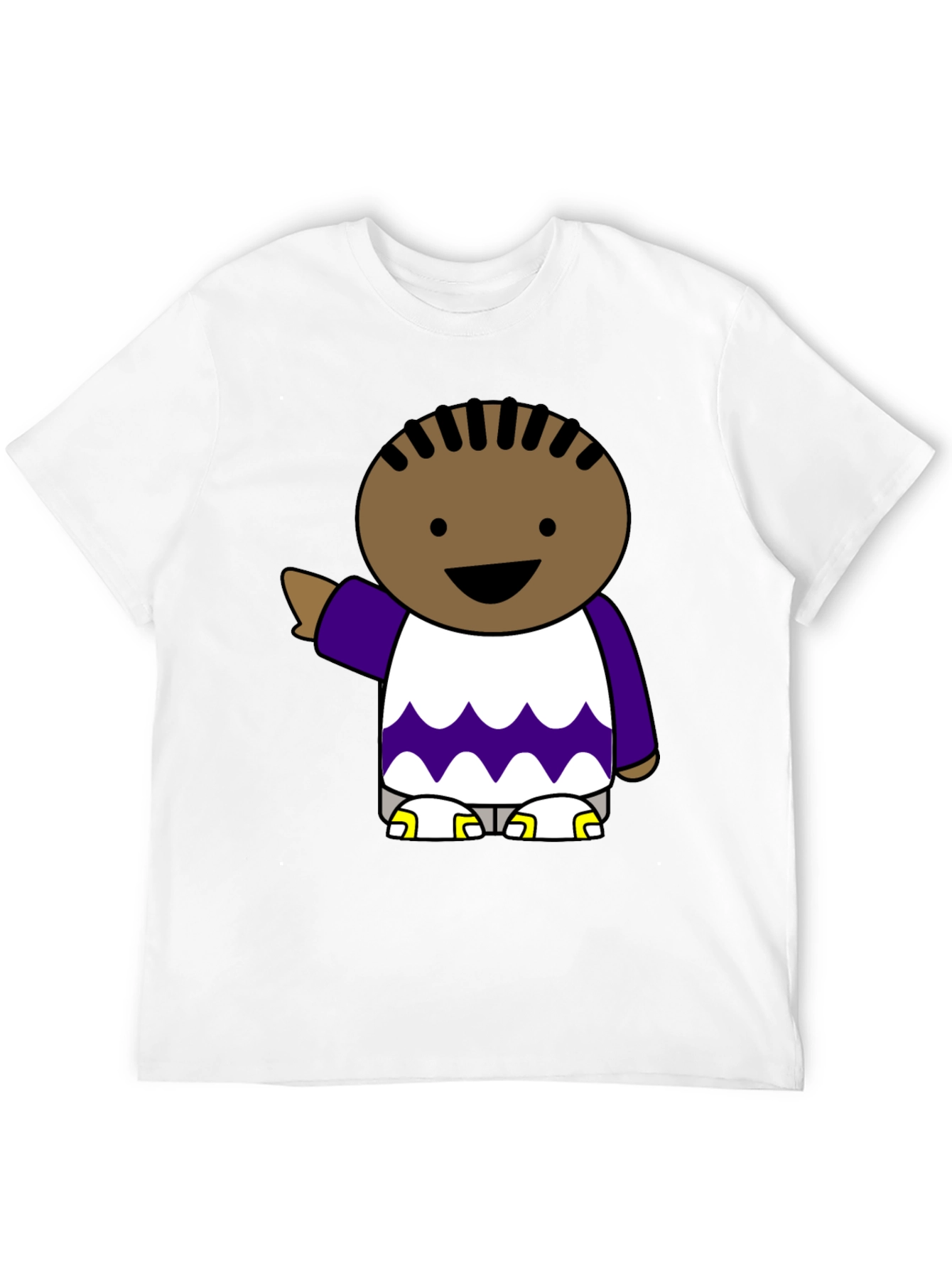 Black Cartoon Character Black T-Shirt view 12