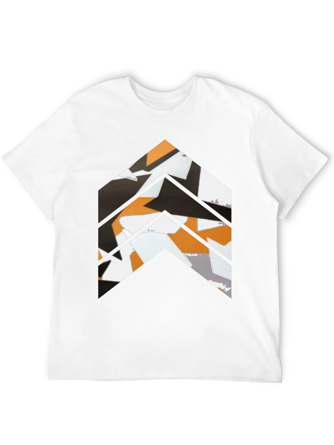 Black Abstract Chevron Graphic Tee - Black Casual Shirt view 12