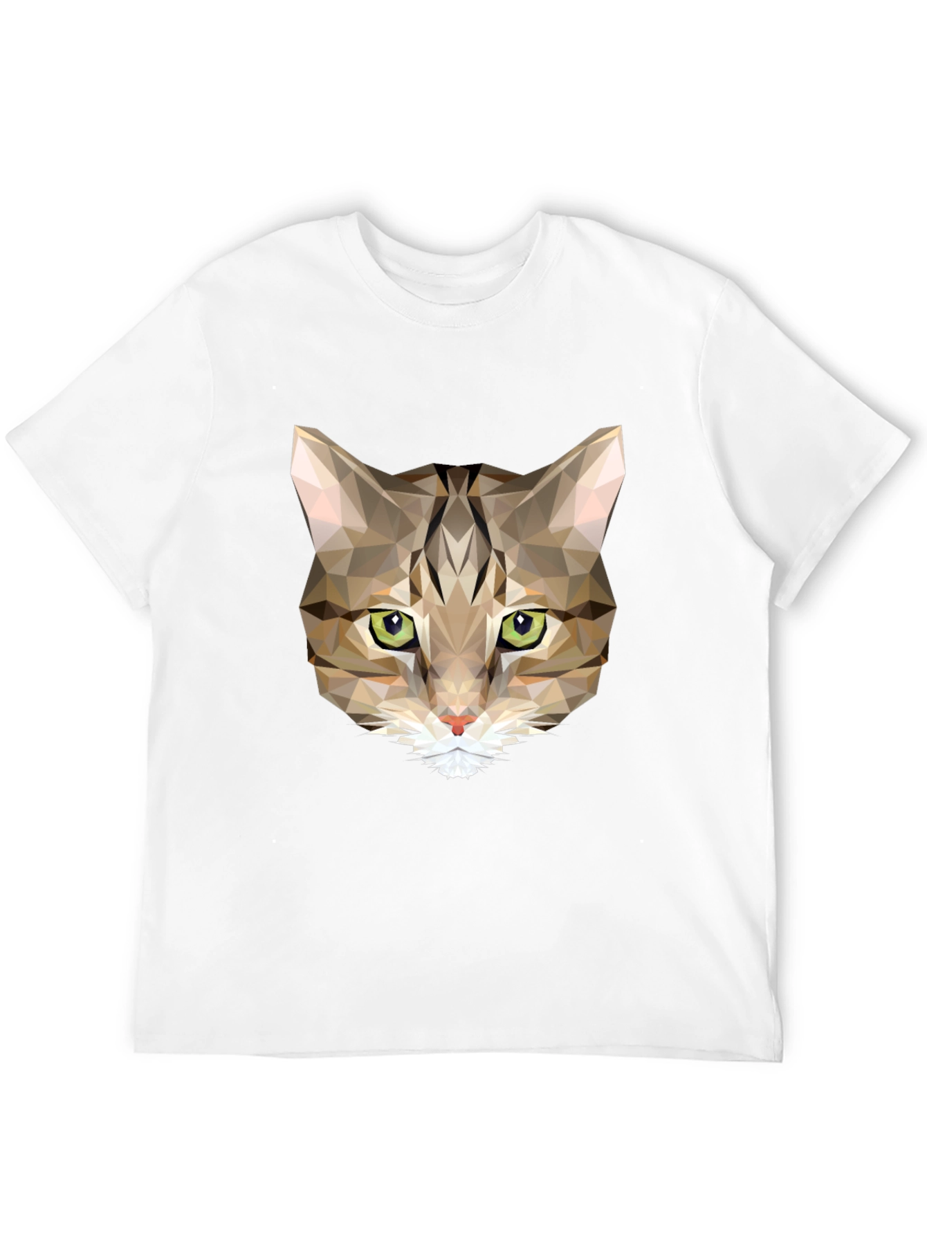 Black Geometric Cat T-Shirt - Stylish Graphic Tee view 12
