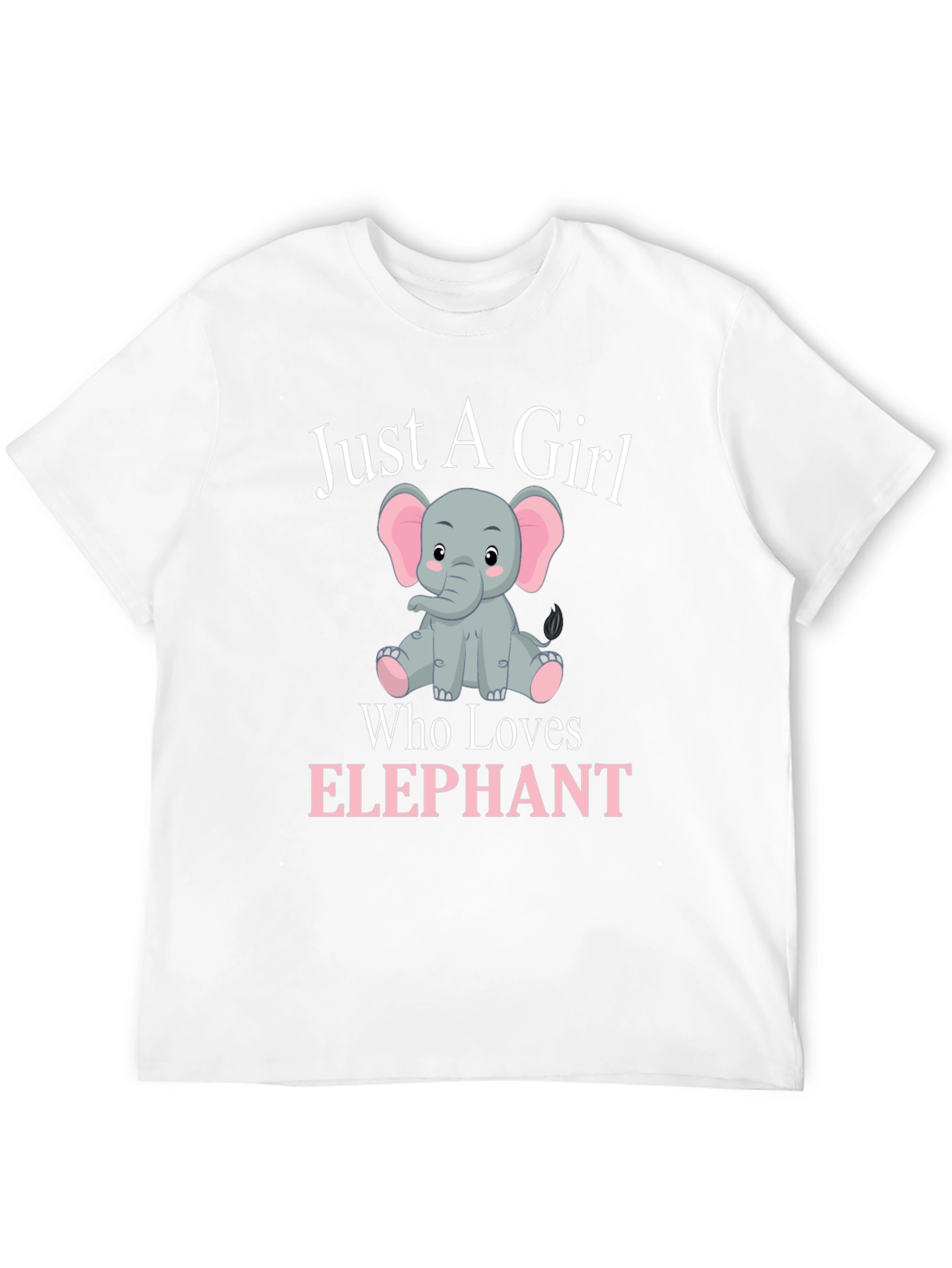 Black Just a Girl Who Loves Elephants T-Shirt view 12