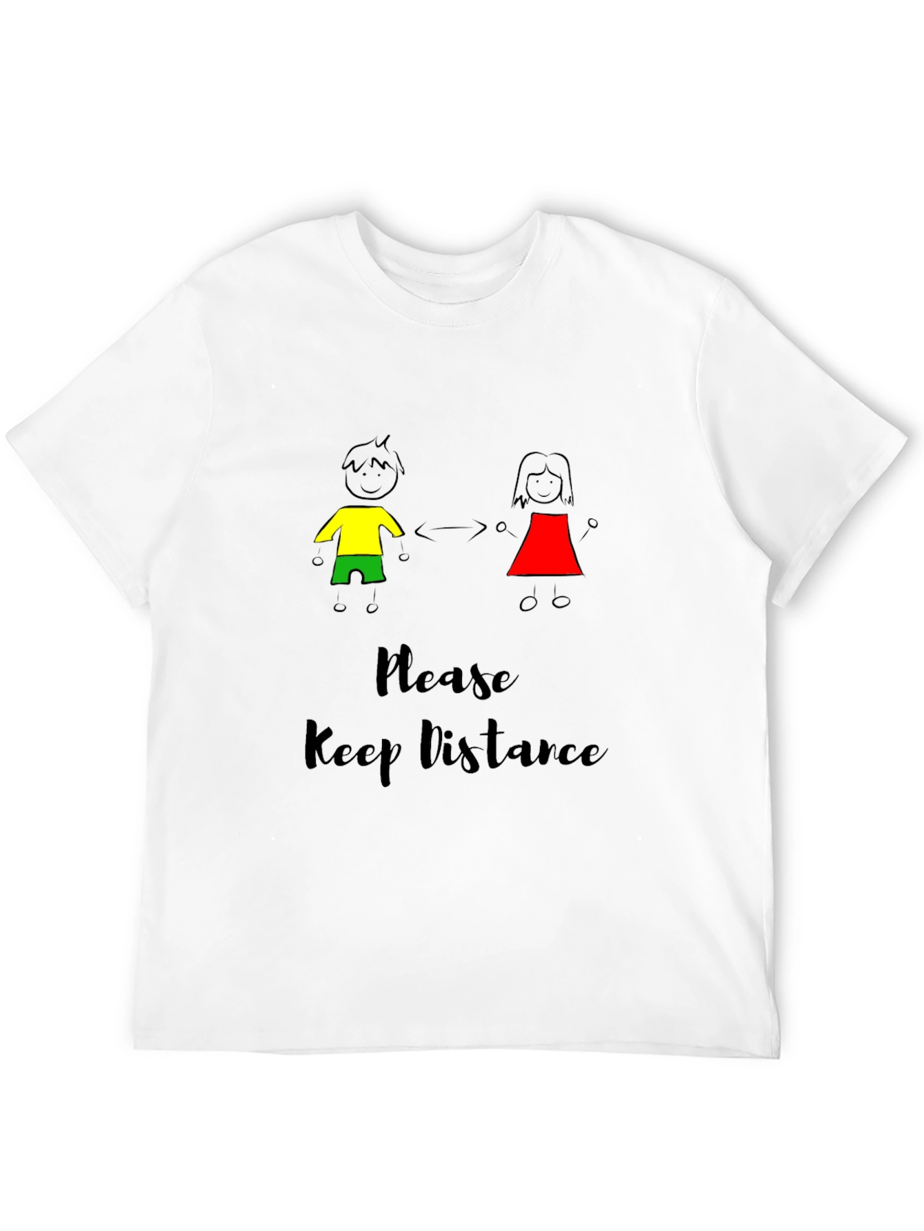 Black Social Distance Graphic Tee - Black view 12