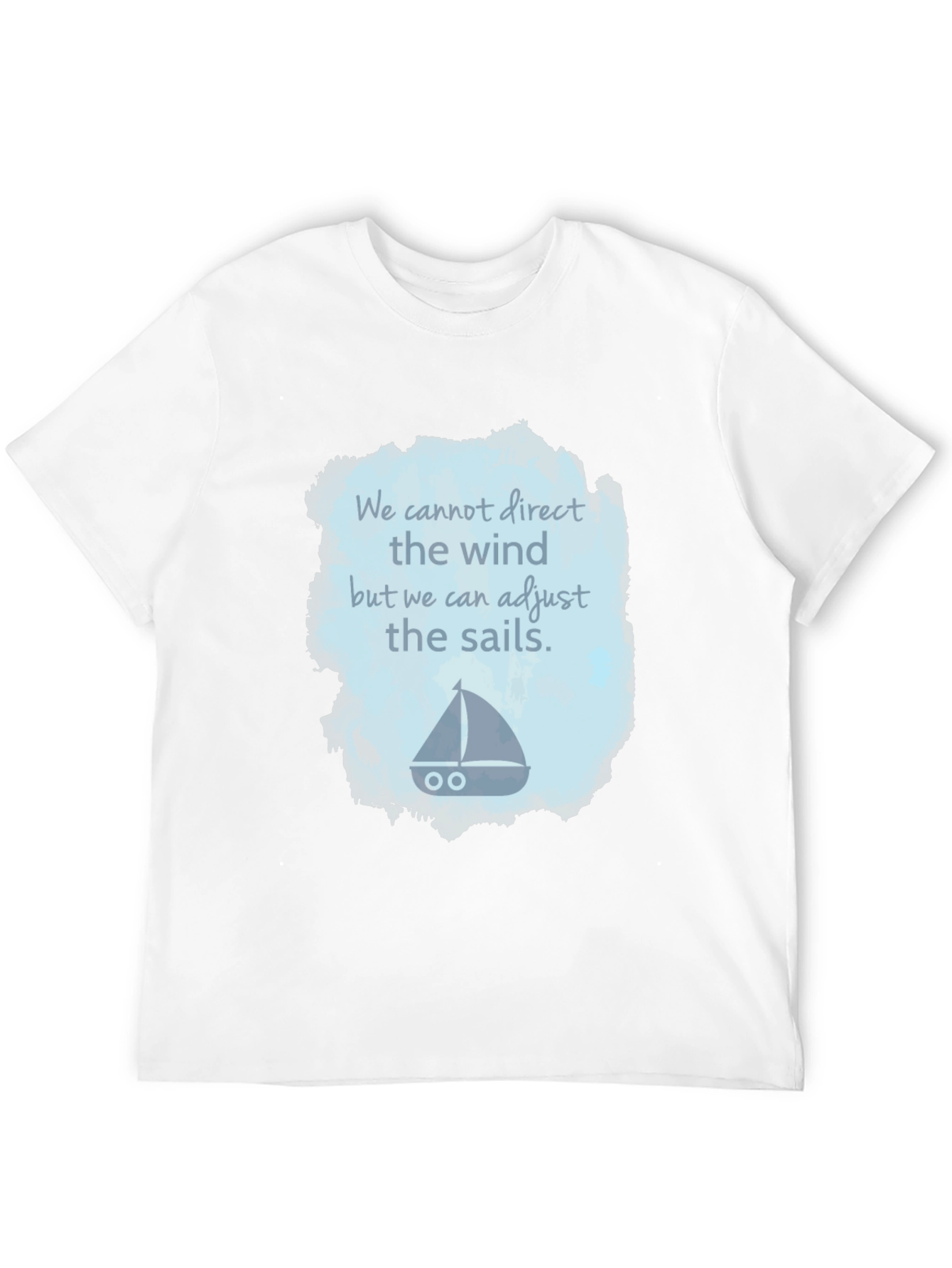 Black Inspirational Sailing T-Shirt - Adjust the Sails view 12
