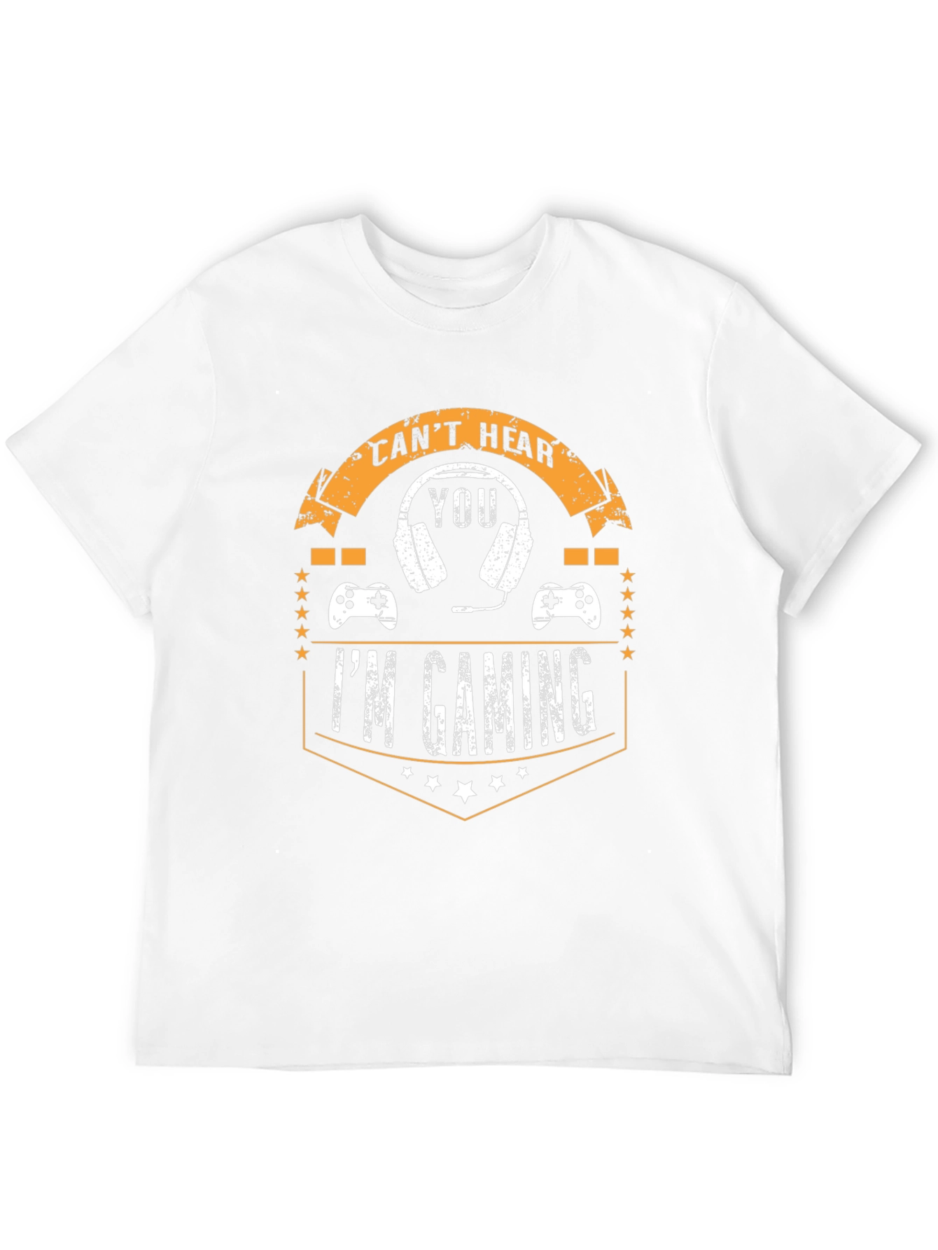 Black I Can't Hear You I'm Gaming Black T-Shirt view 12