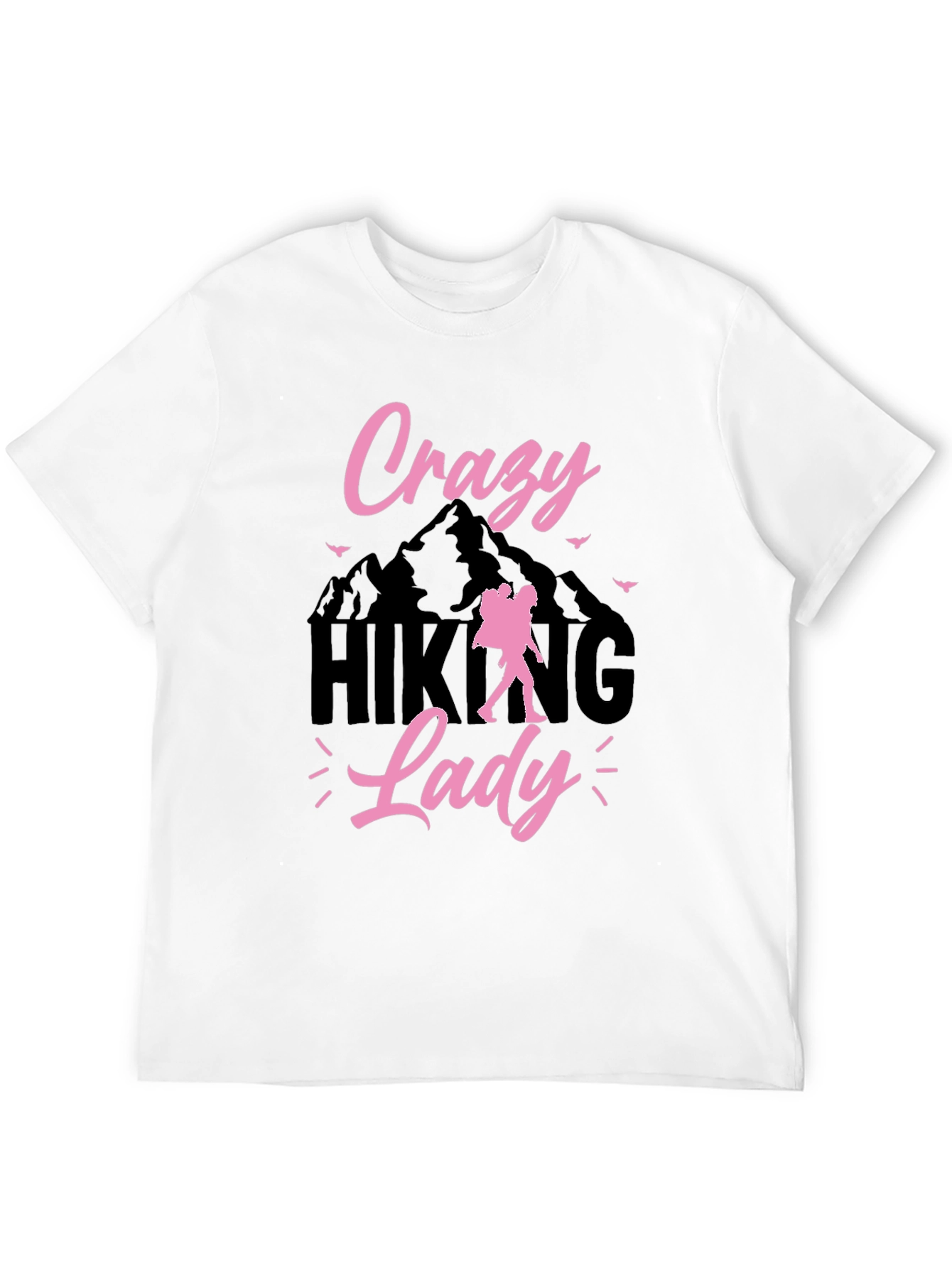 Black Crazy Hiking Lady Graphic Tee view 12