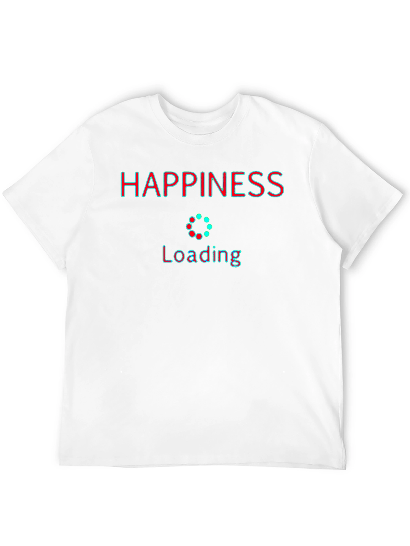 Black Happiness Loading T-Shirt - Stylish Graphic Tee view 12