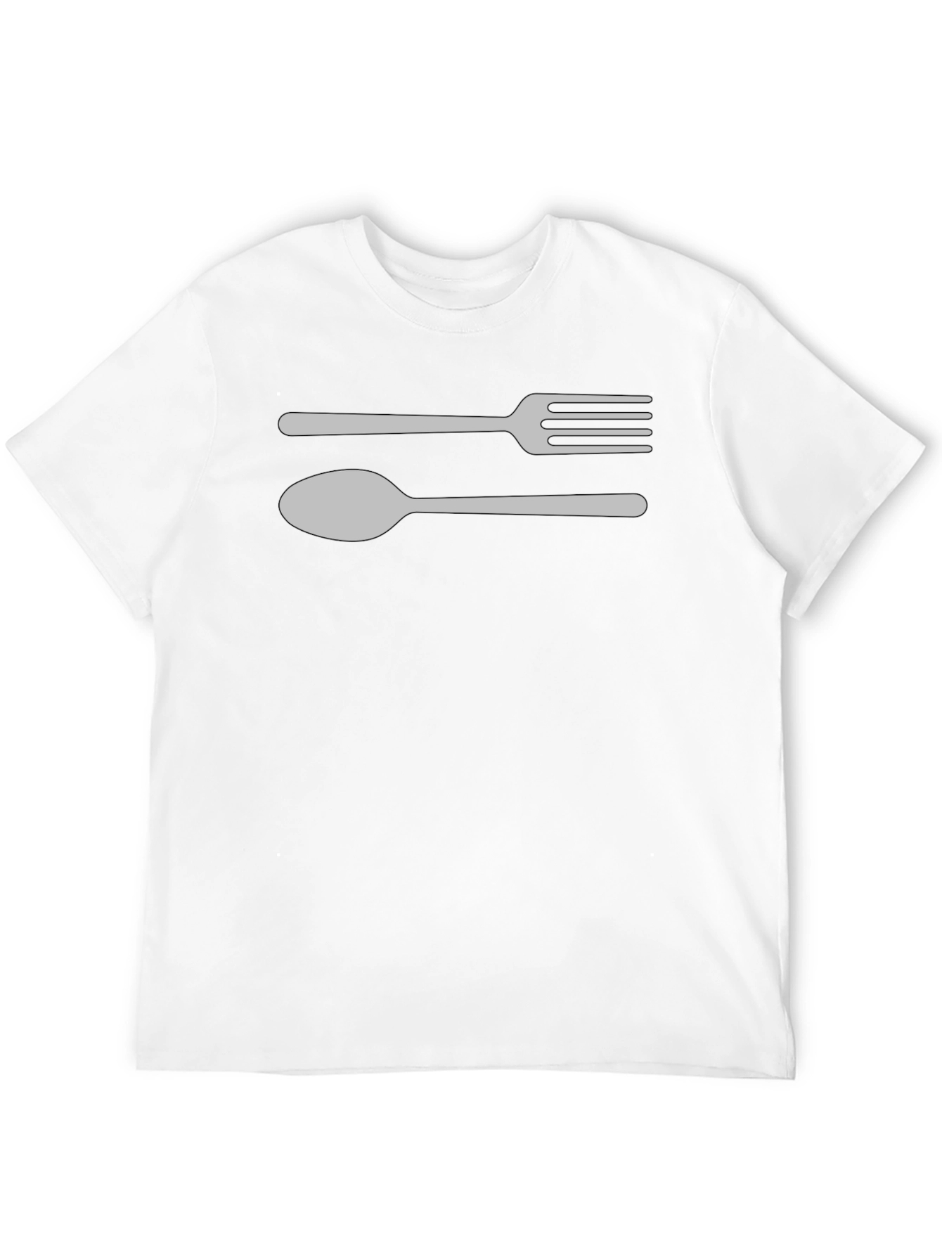 Black Fork & Spoon Graphic Tee - Black Cotton T-Shirt view 12