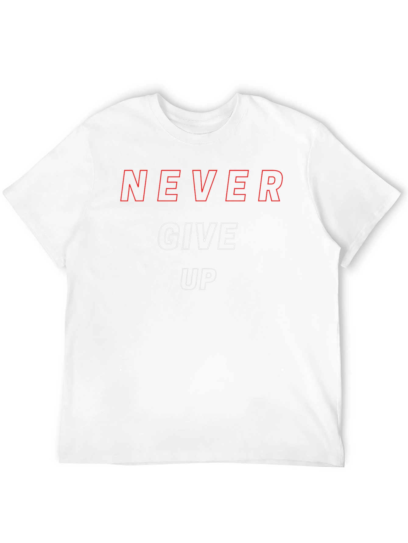 Black Never Give Up Graphic Tee - Motivational Design view 12