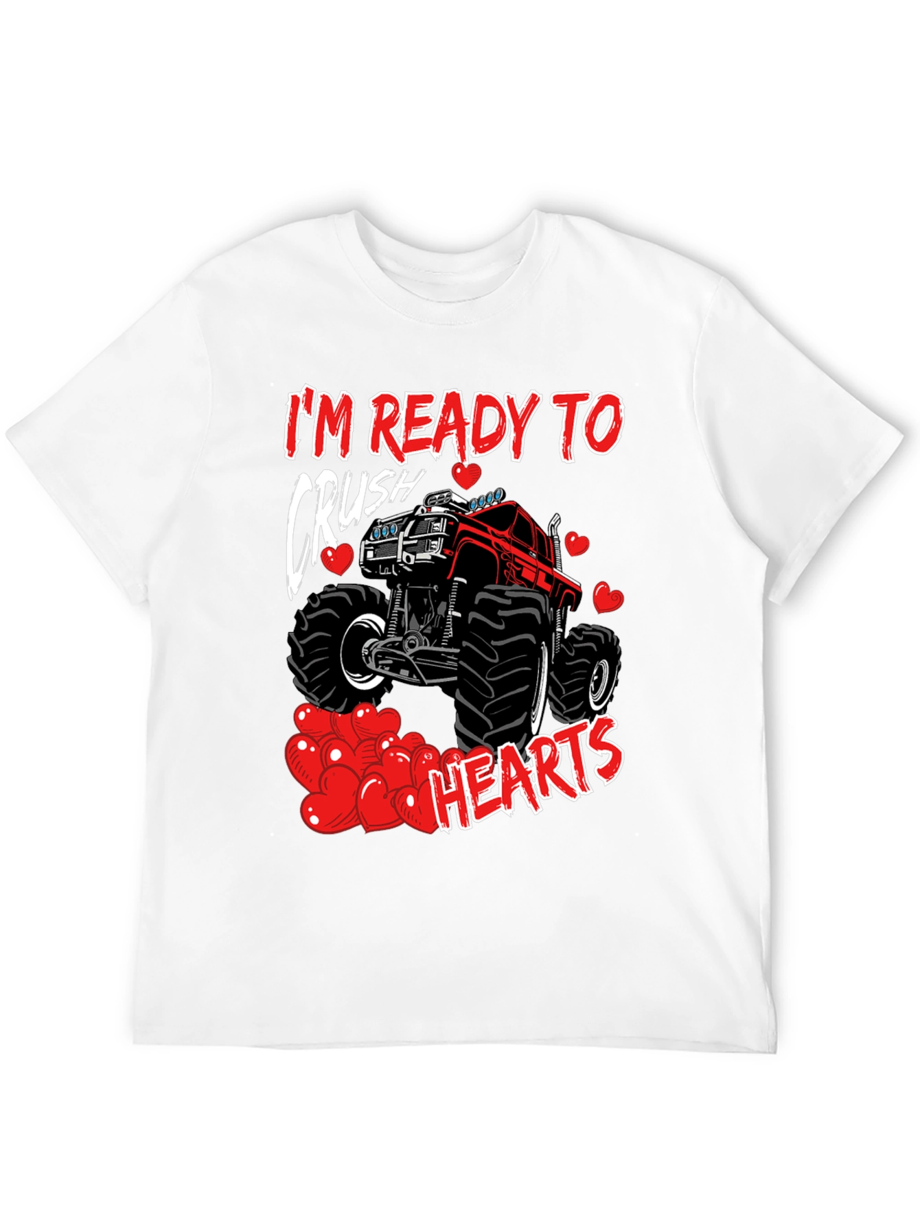 Black Crush Hearts Monster Truck Graphic Tee view 12