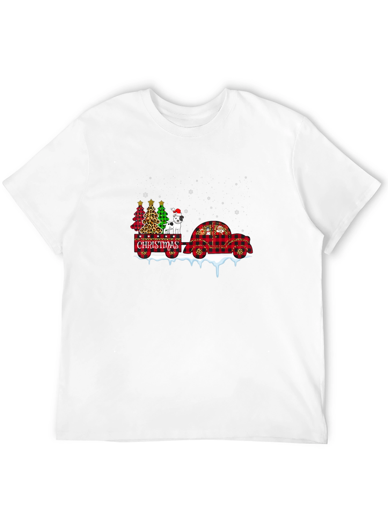 Black Festive Christmas Dog Graphic Tee view 12