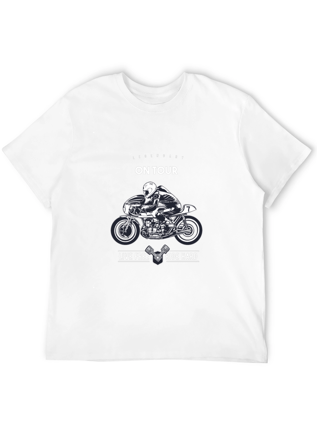 Black Legendary On Tour Motorcycle Graphic T-Shirt view 12
