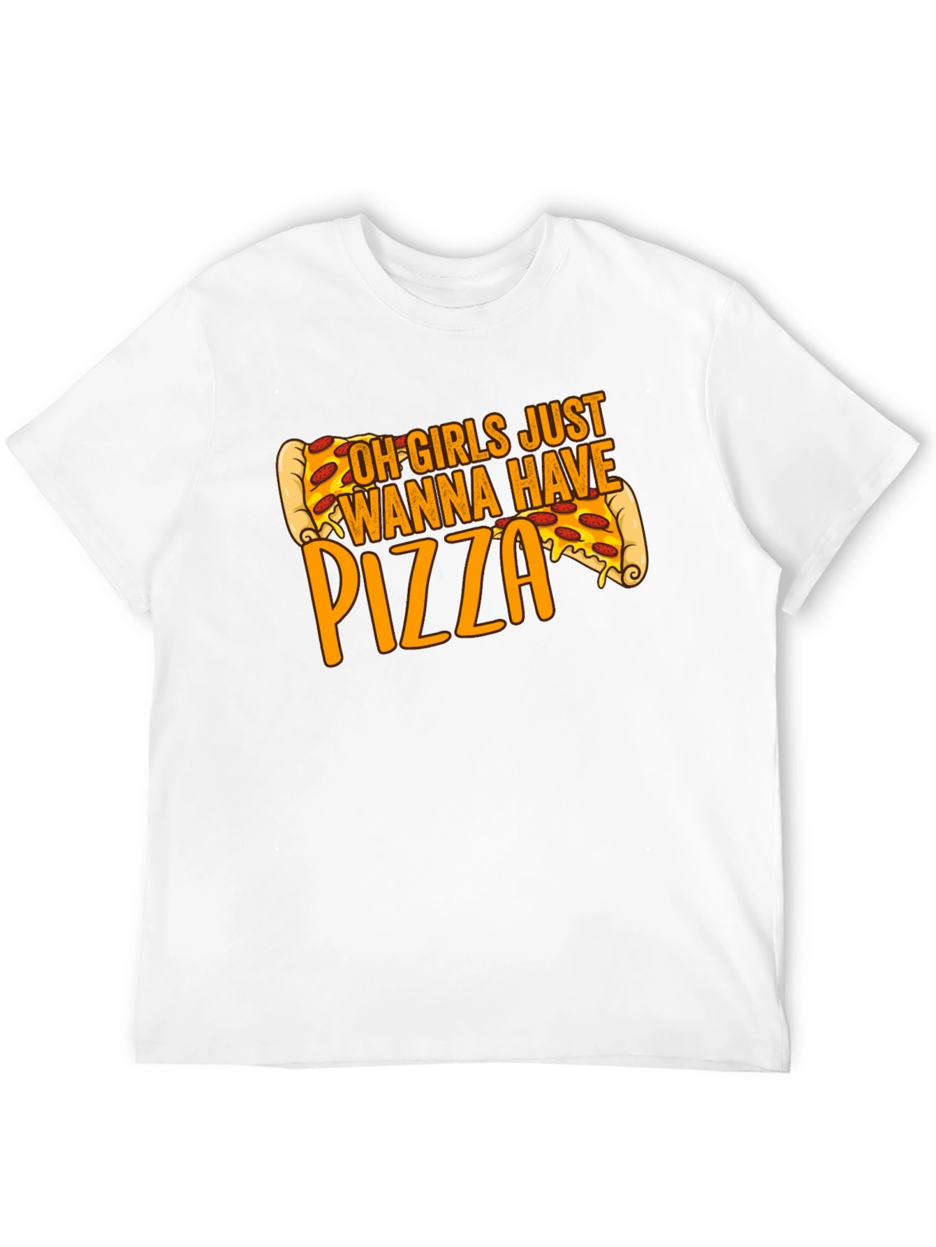 Black Pizza Lover T-Shirt - Girls Just Wanna Have Pizza Graphic Tee view 12