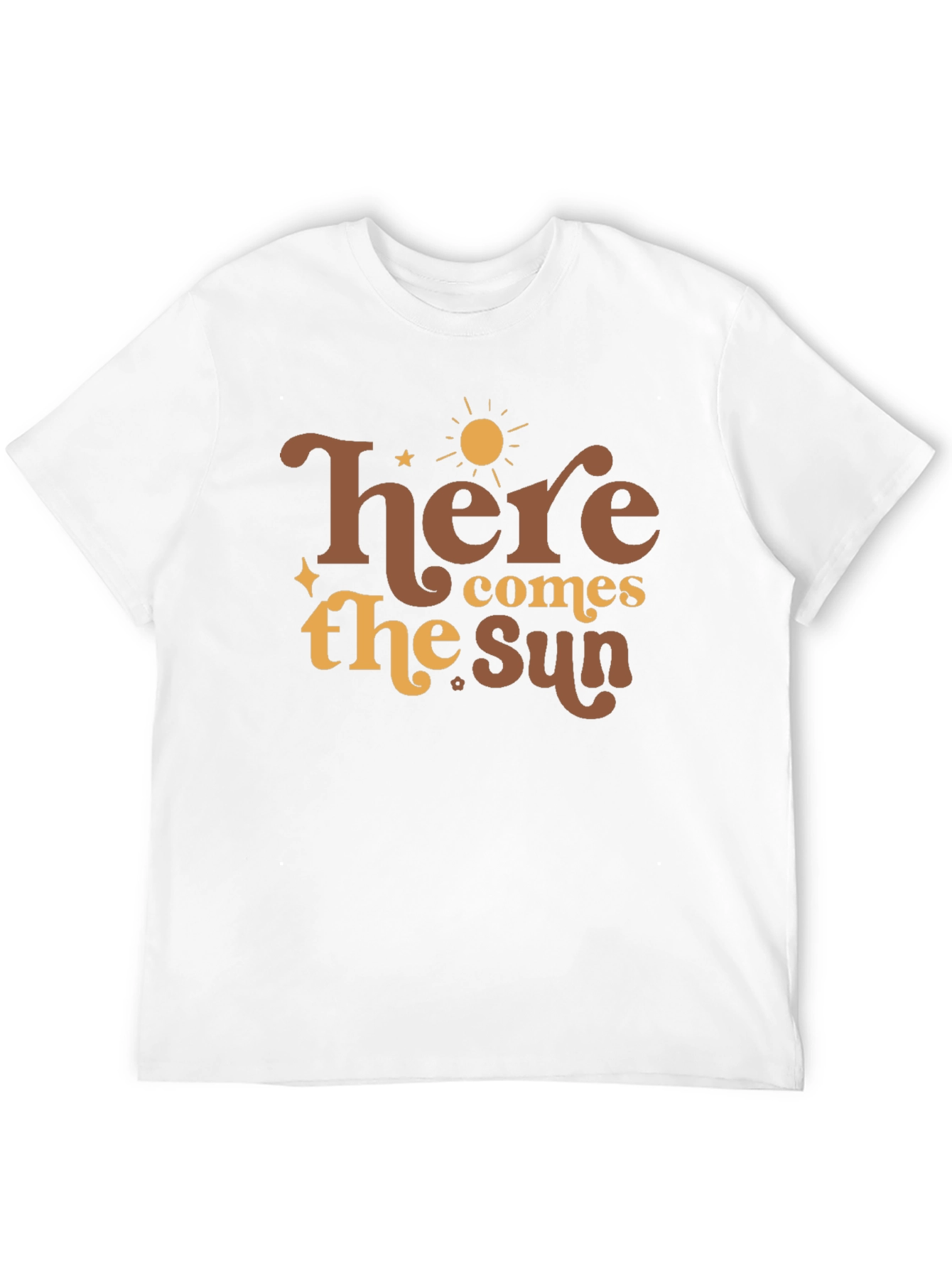 Black Here Comes the Sun Graphic Tee - Retro Style view 12
