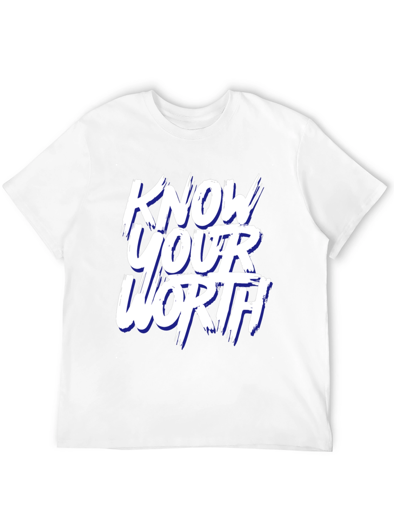 Black Know Your Worth Graphic Tee - Black Cotton Blend view 12