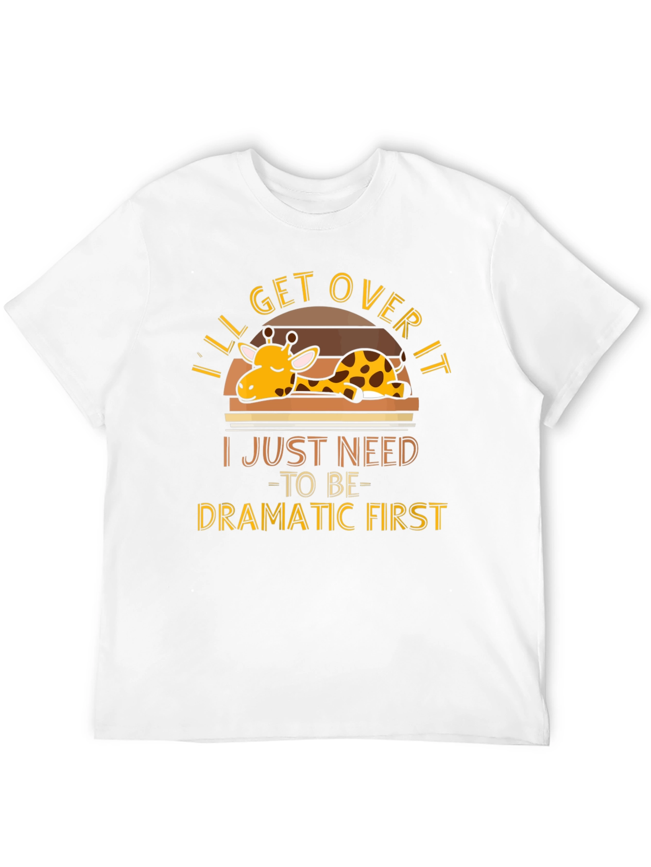 Black Dramatic Giraffe T-Shirt - I'll Get Over It view 12