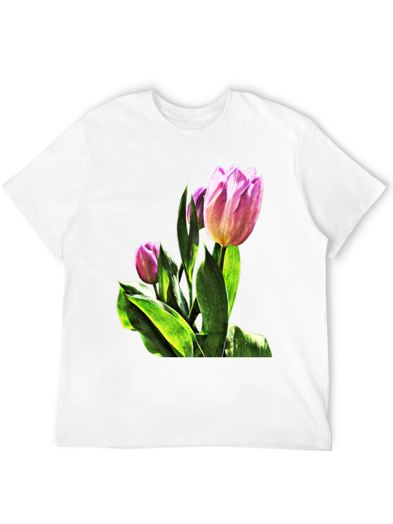 Black Tulip Flower Graphic T-Shirt - Stylish Floral Tee view 12