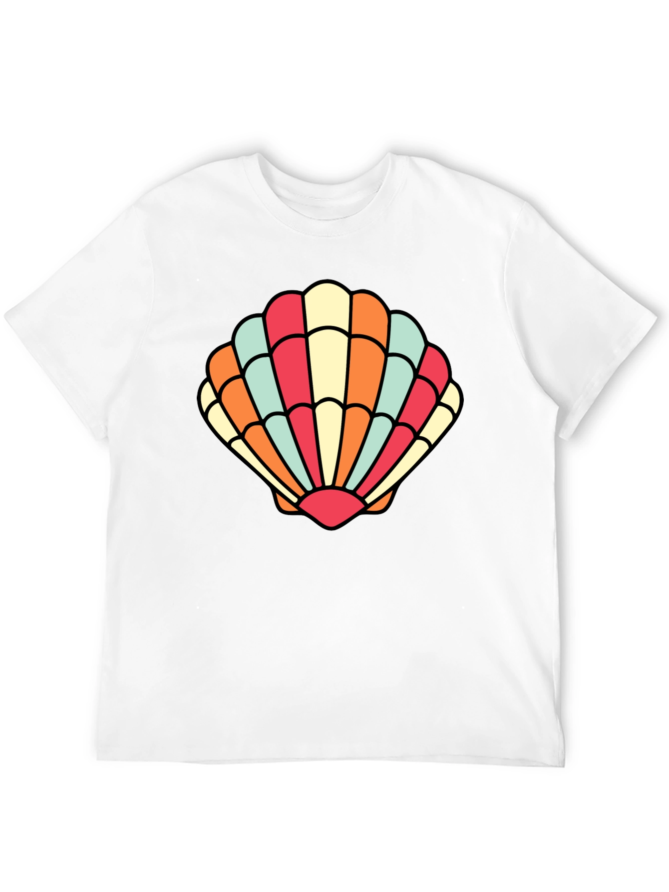 Black Seashell Graphic Tee - Retro Summer Style view 12