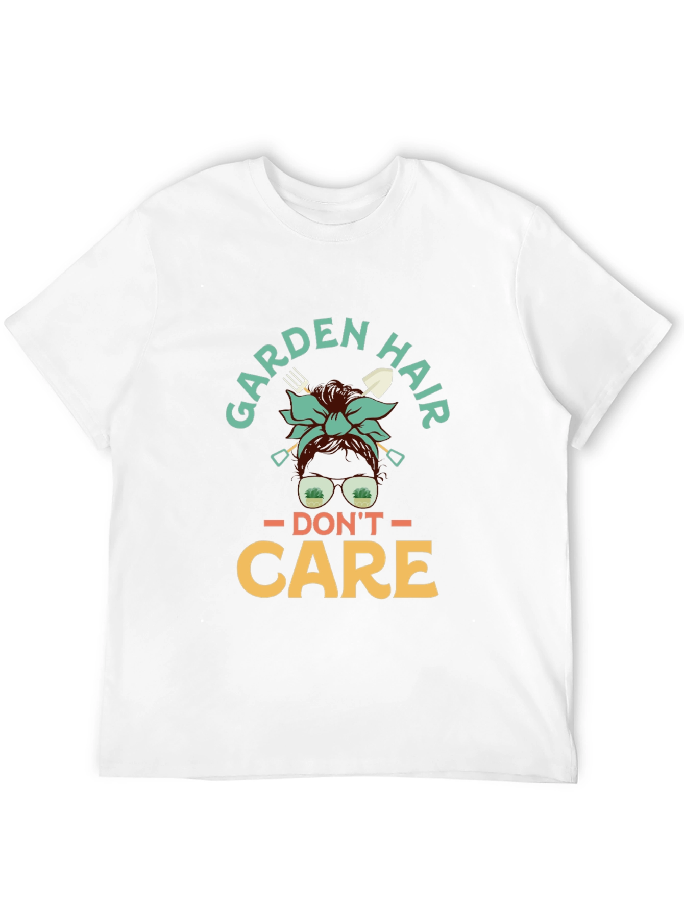 Black Garden Hair Don't Care T-Shirt view 12