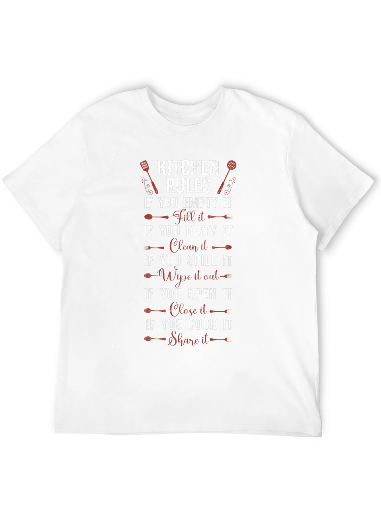 Black Kitchen Rules Graphic T-Shirt view 12