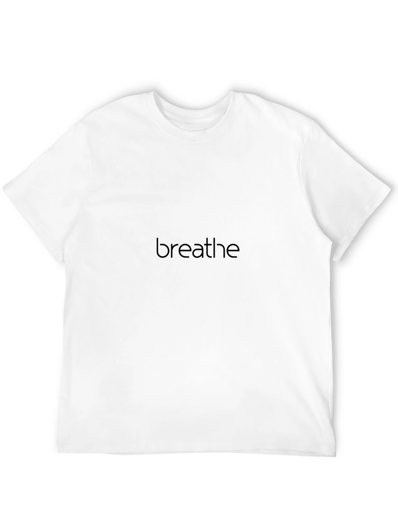 Black Breathe Graphic Tee - Black Minimalist Design view 12