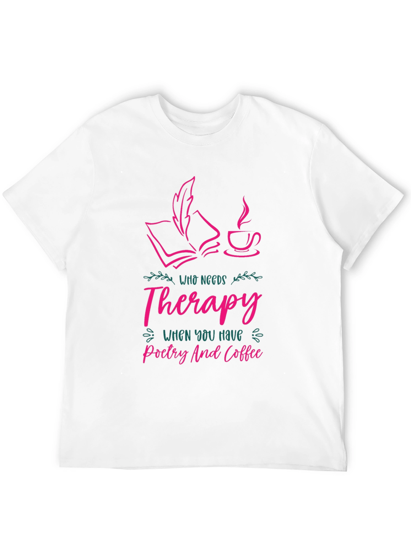 Black Poetry & Coffee Therapy T-Shirt - Book Lover Tee view 12