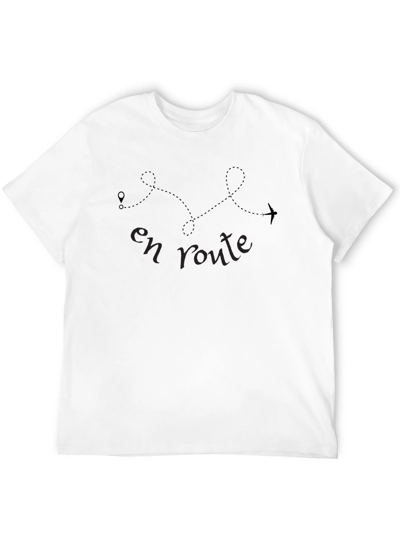 Black En Route Travel T-Shirt - Black Airplane Tee view 12