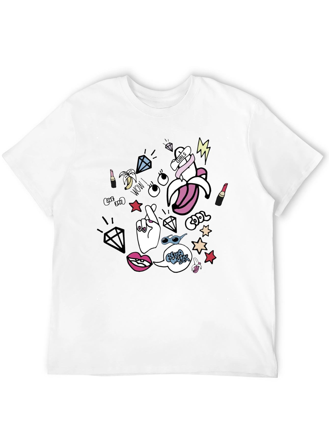 Black Funky Graphic Print T-Shirt view 12