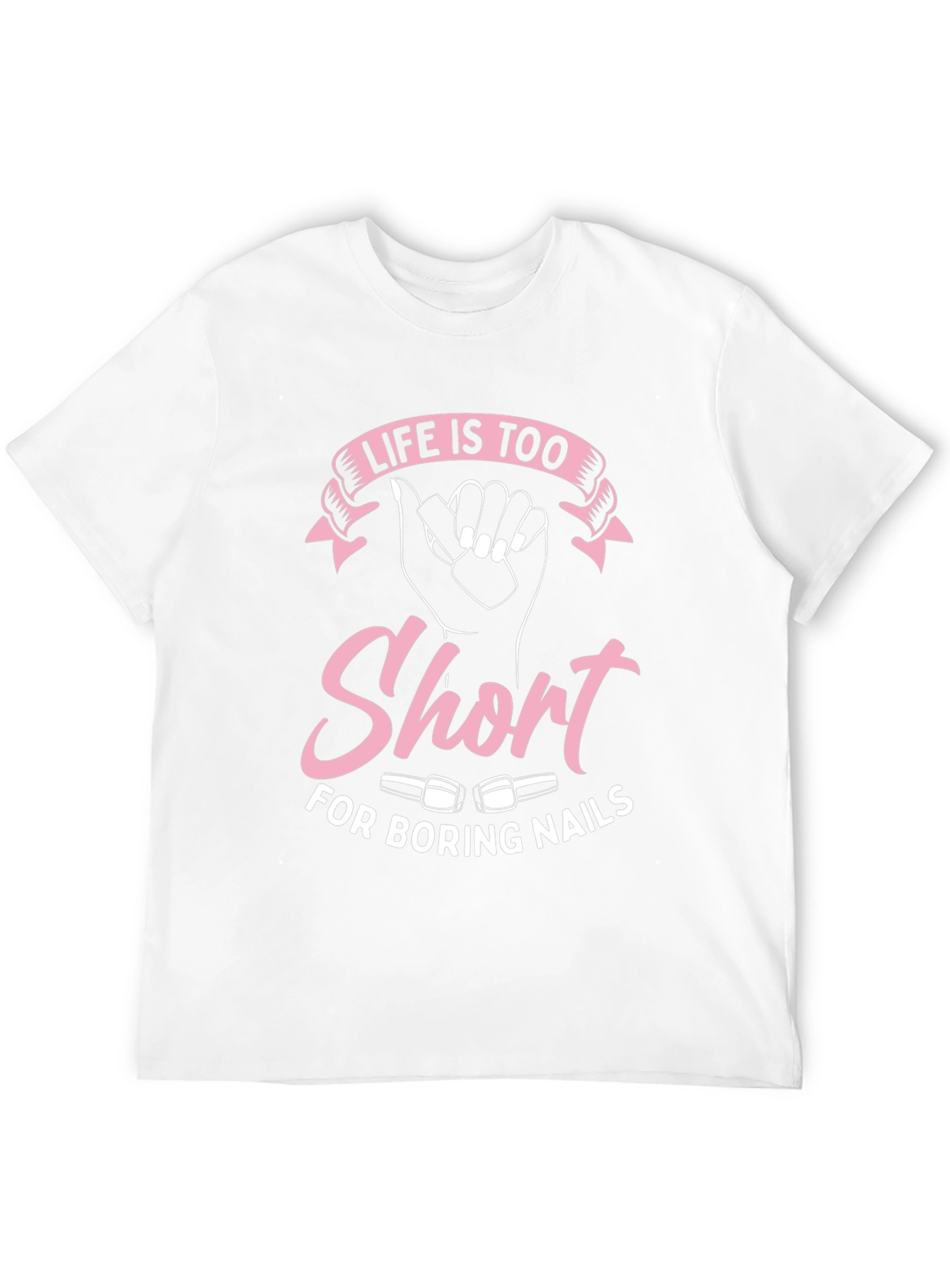 Black Life Is Too Short For Boring Nails Graphic Tee view 12