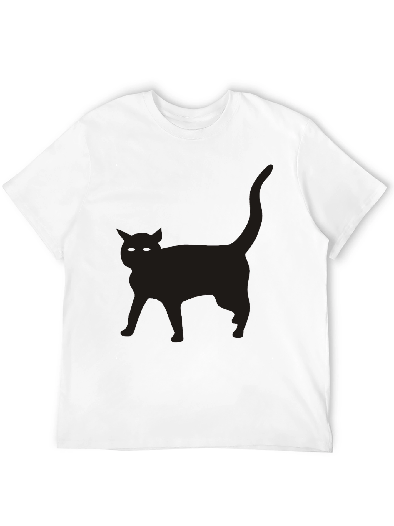 Black Black Cat Silhouette Graphic T-Shirt view 12