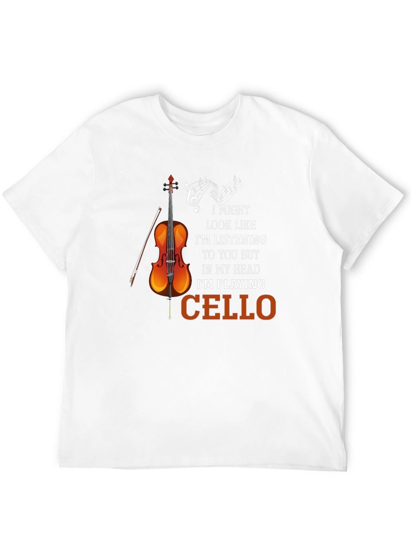 Black Cello Player T-Shirt Funny Musician Tee view 12