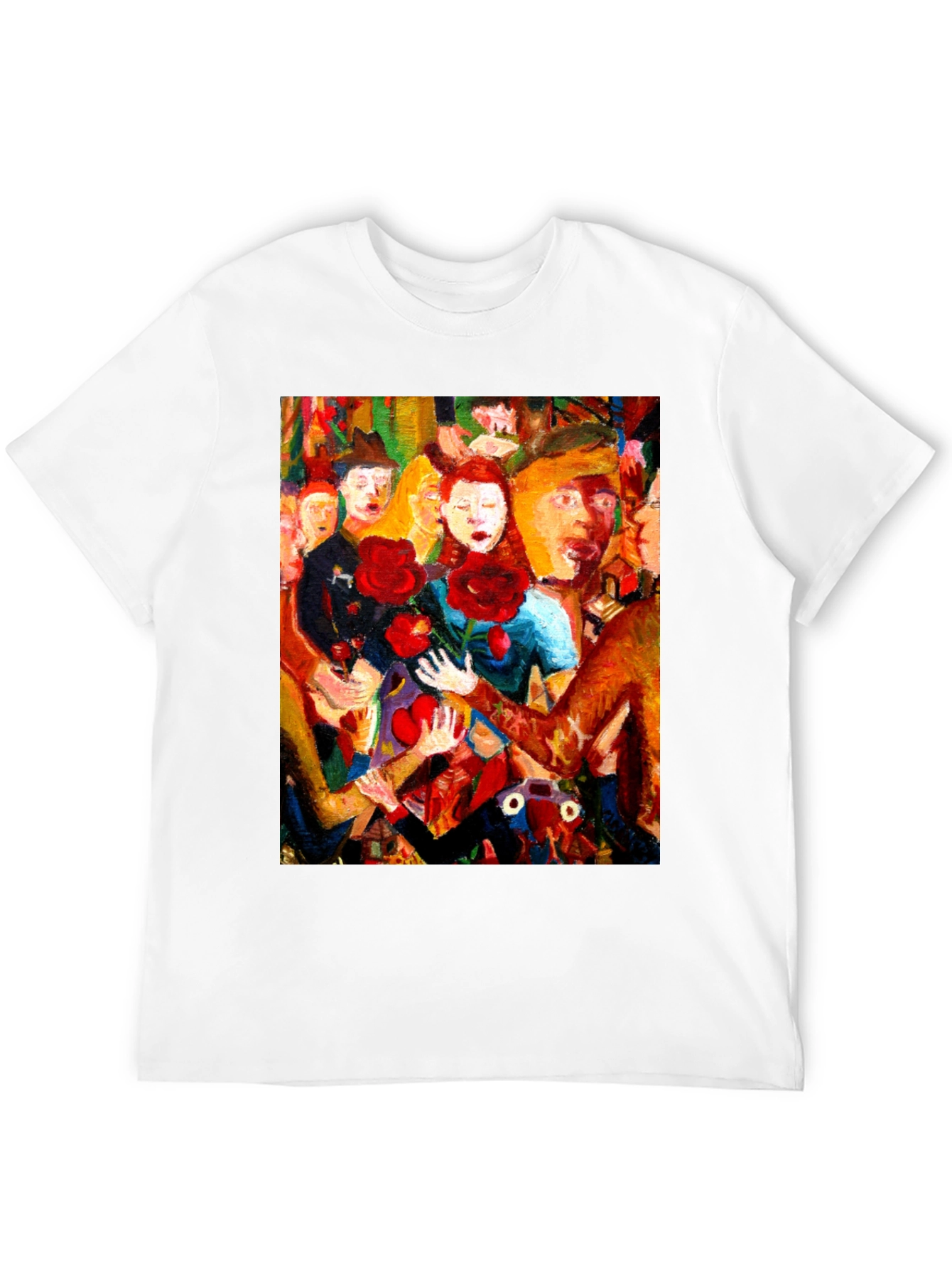 Black Expressionist Painting Graphic Tee view 12