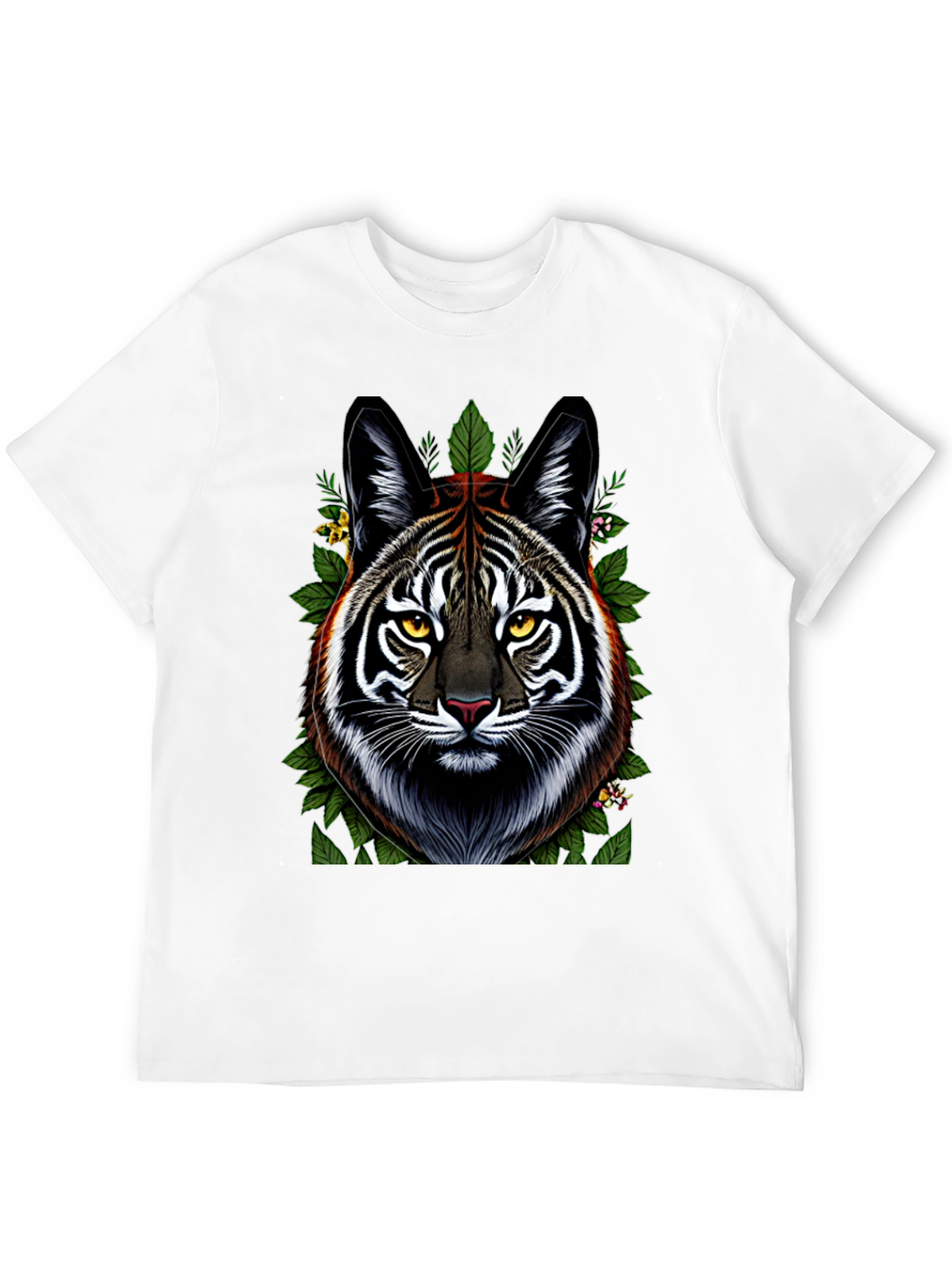 Black Tiger Face Graphic Tee - Black view 12