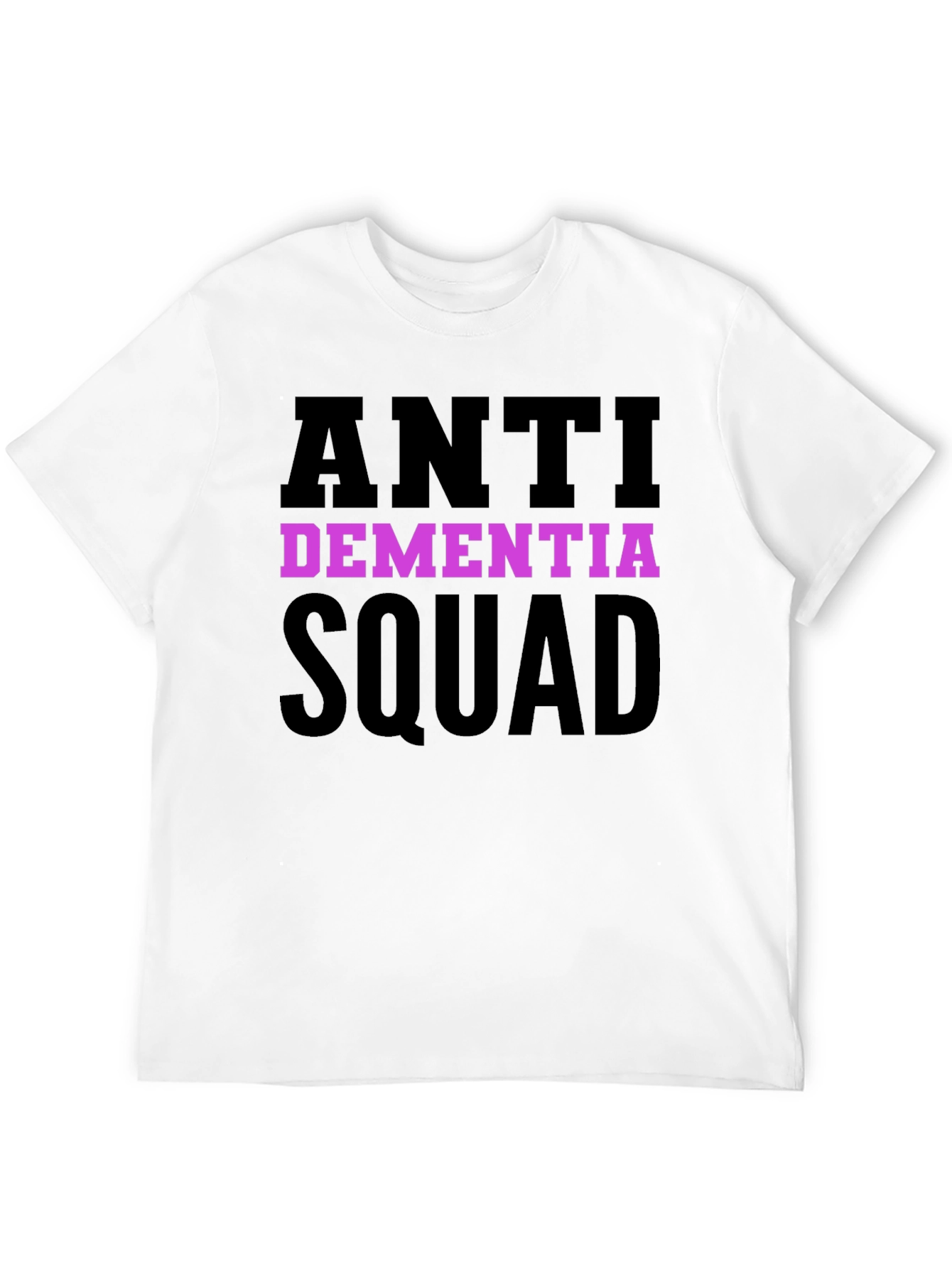 Black Anti Dementia Squad T-Shirt - Black Crew Neck Tee view 12