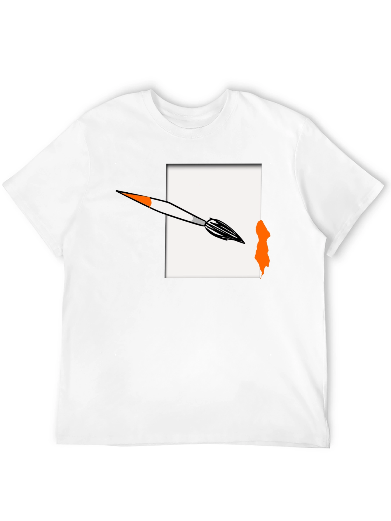 Black Artistic Brushstroke Graphic Tee view 12